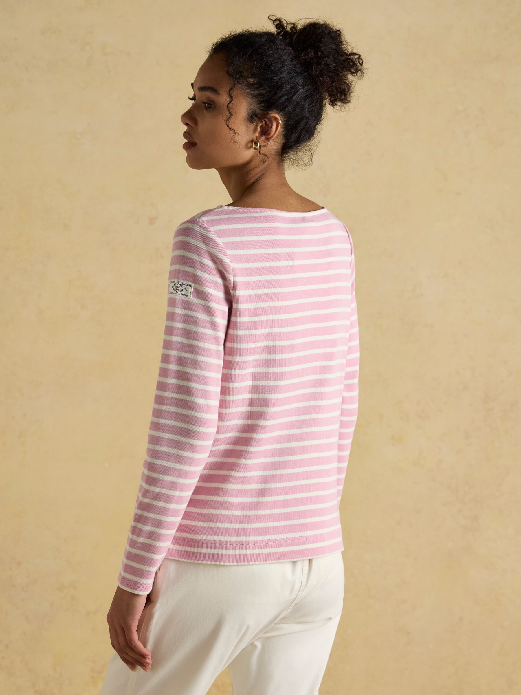 Harbour Multi 3 Pack Navy/Creme/Pink Boat Neck Breton Tops - Image 7 of 10