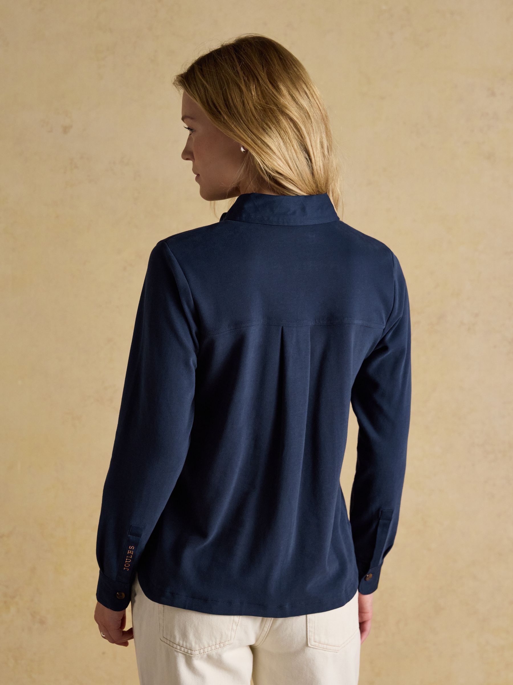 Delaney Navy Long Sleeve Jersey Deckshirt - Image 2 of 7