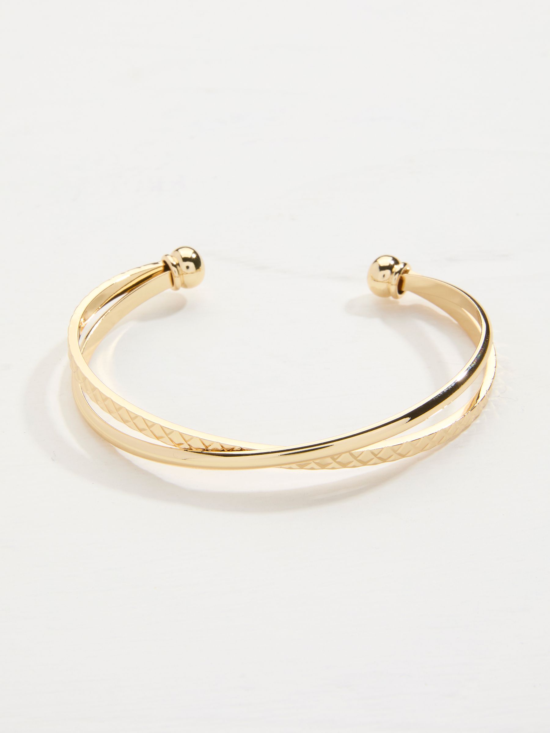 Gold Coloured Twist Detail Bangle - Image 1 of 2