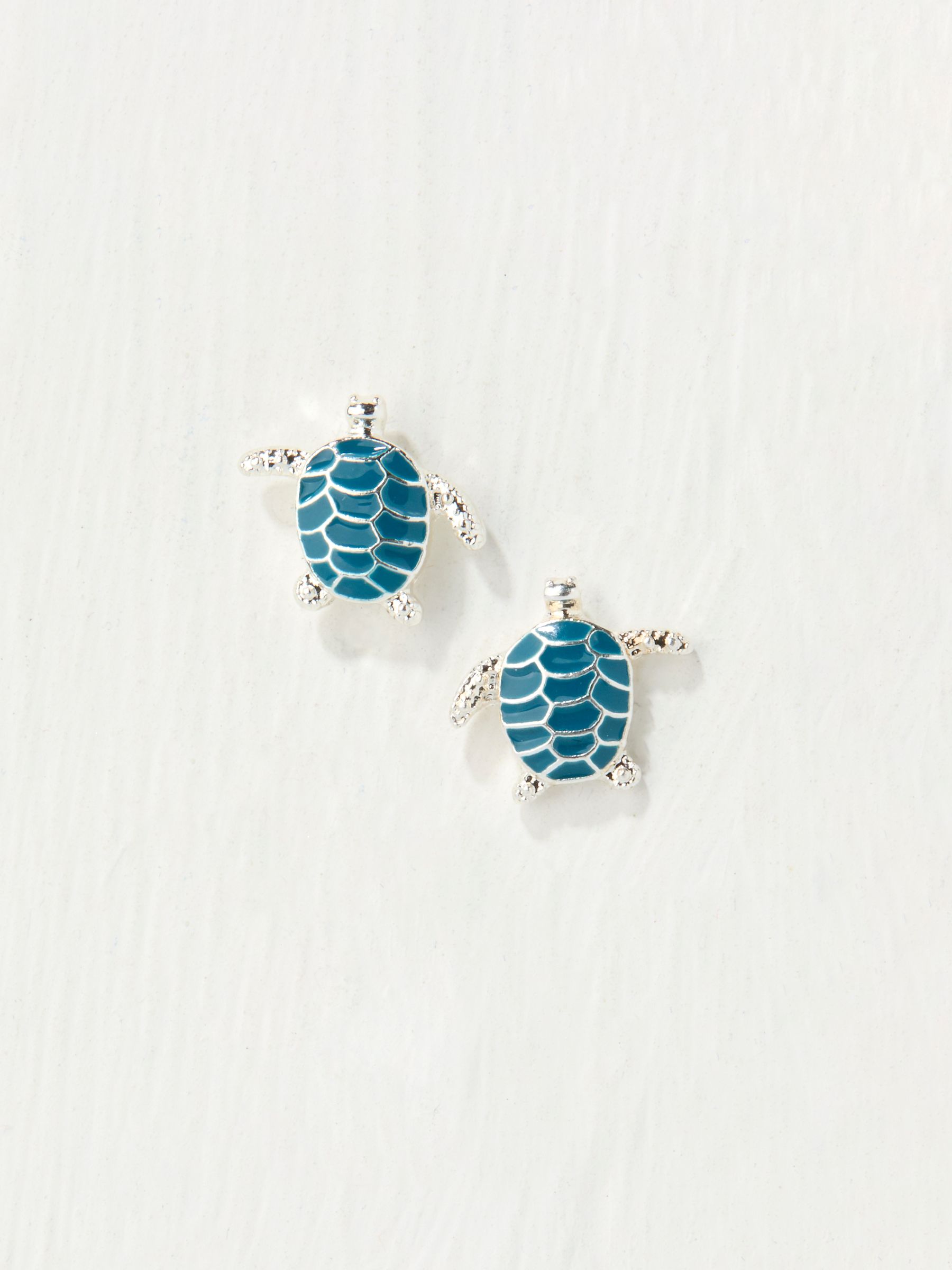 Teal Blue Turtle Studs - Image 1 of 2