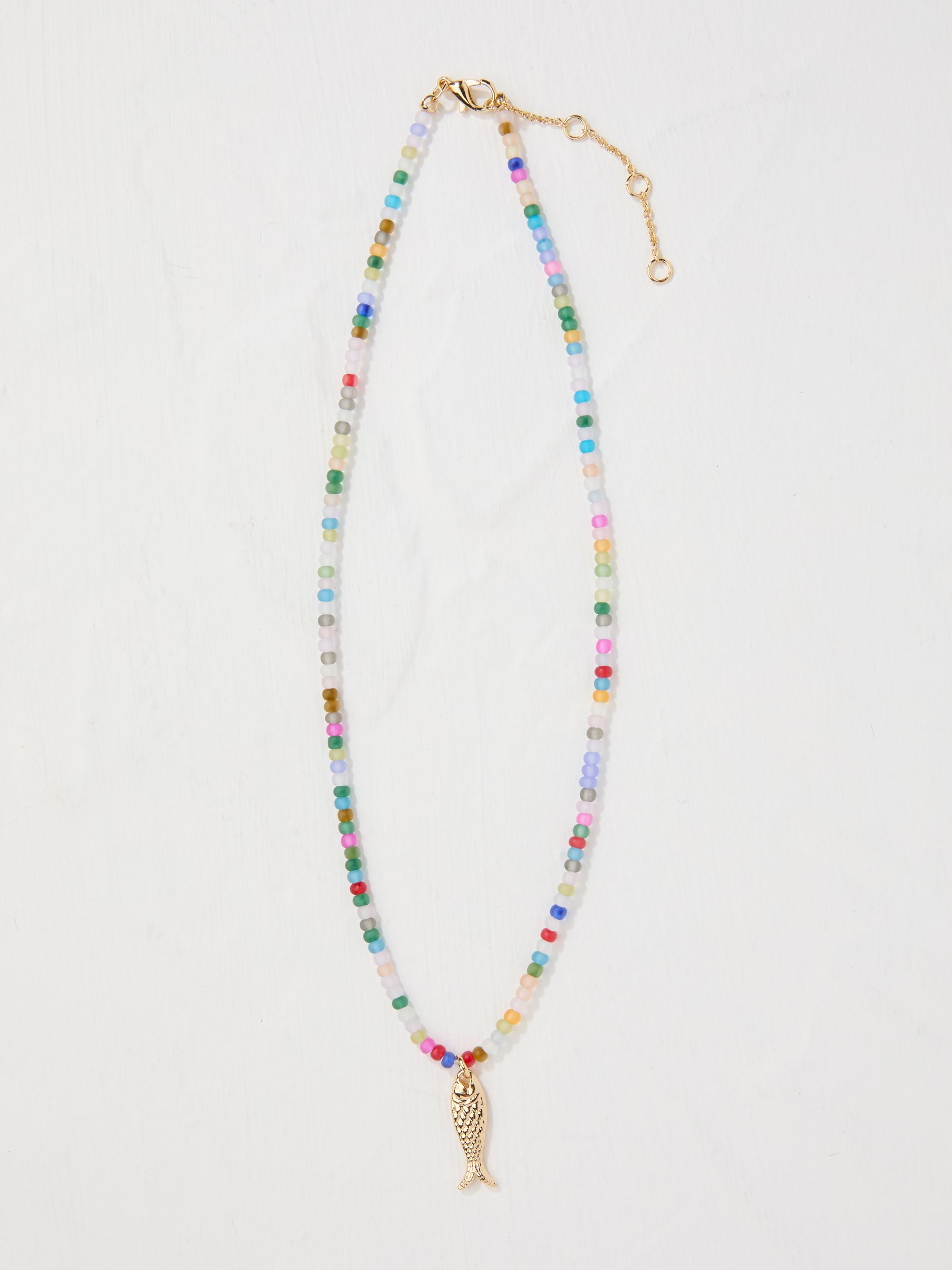Multi Fish Pendant Beaded Necklace - Image 1 of 2