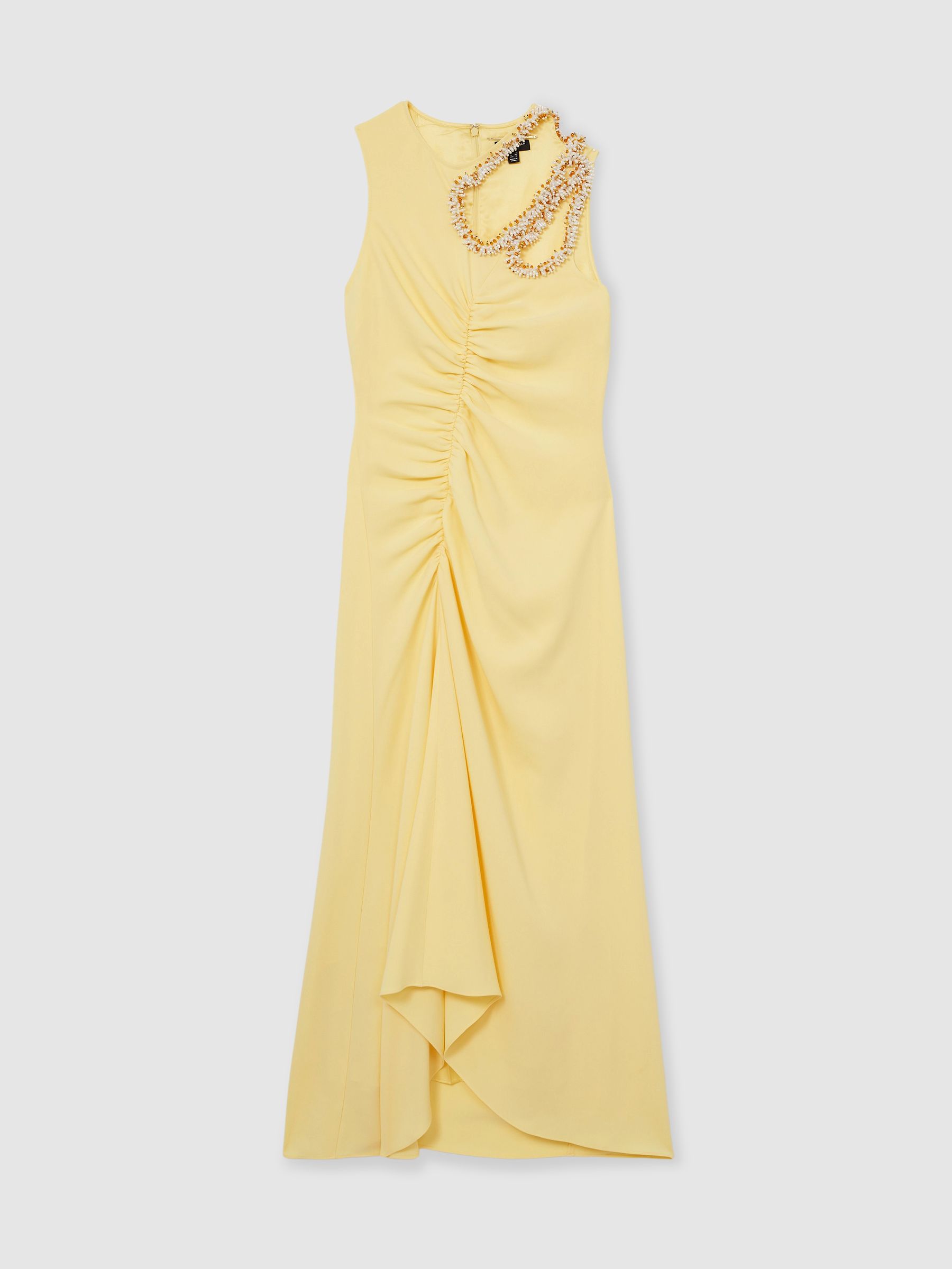 Atelier Embellished-Shoulder Maxi Dress in Yellow - Image 2 of 5