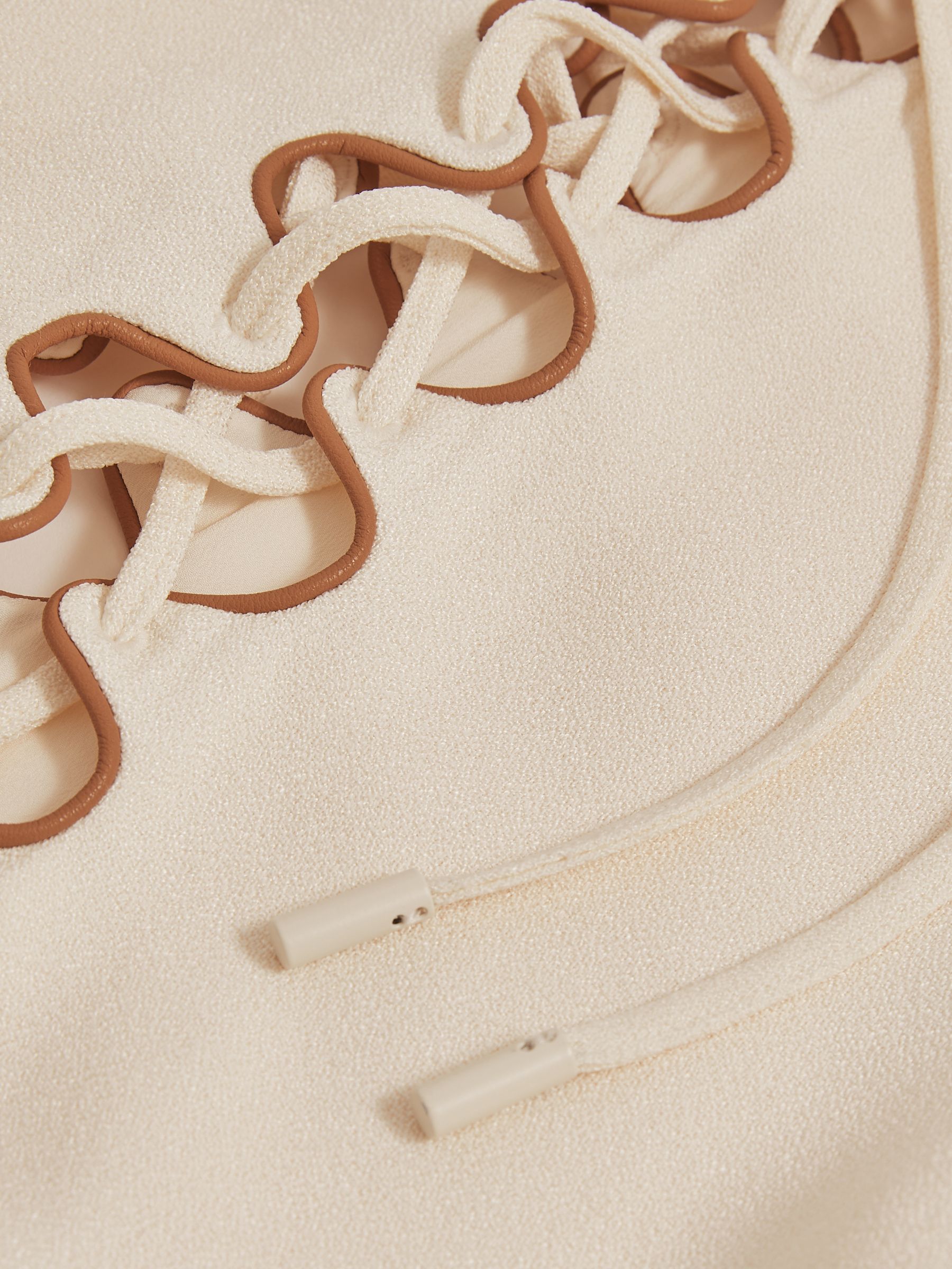 Atelier Satin-Crepe Cut-Out Maxi Dress in Cream - Image 5 of 6