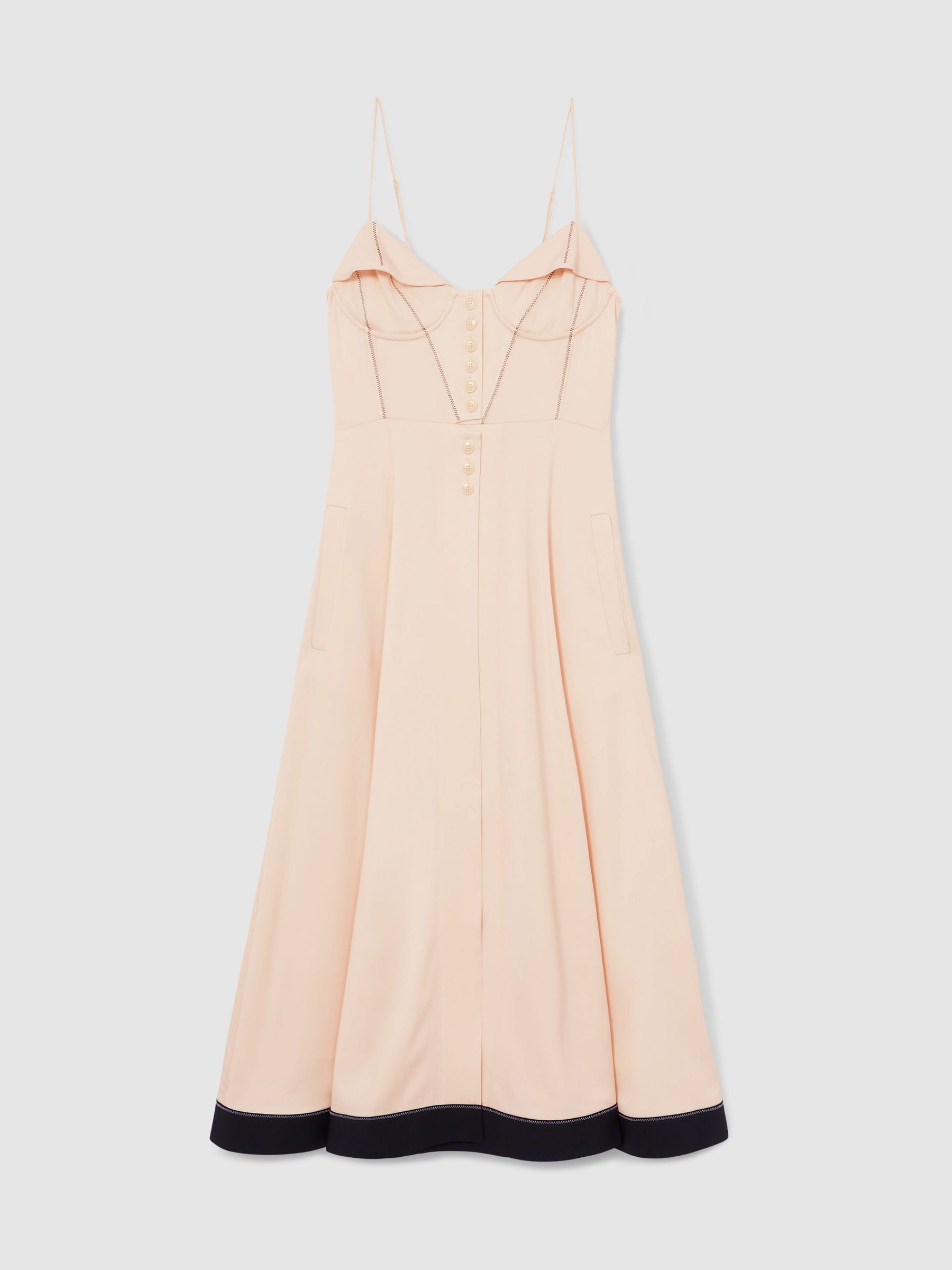 Atelier Corset Midi Dress in Neutral - Image 2 of 8