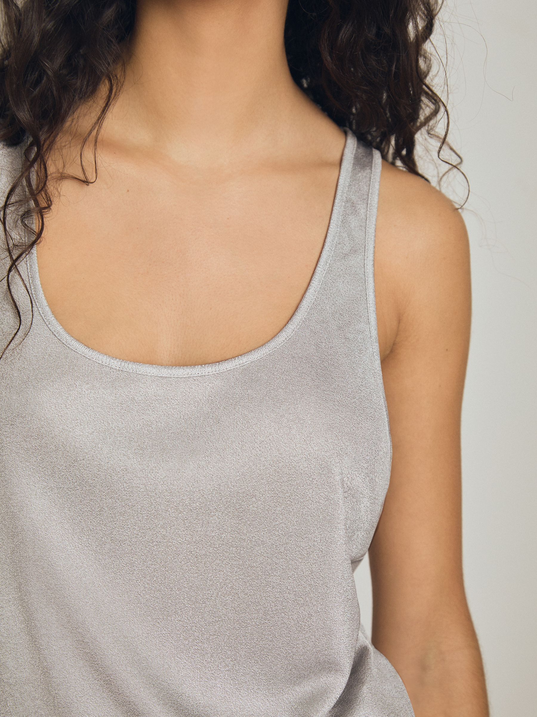 Atelier Scoop-Neck Vest in Silver - Image 4 of 6