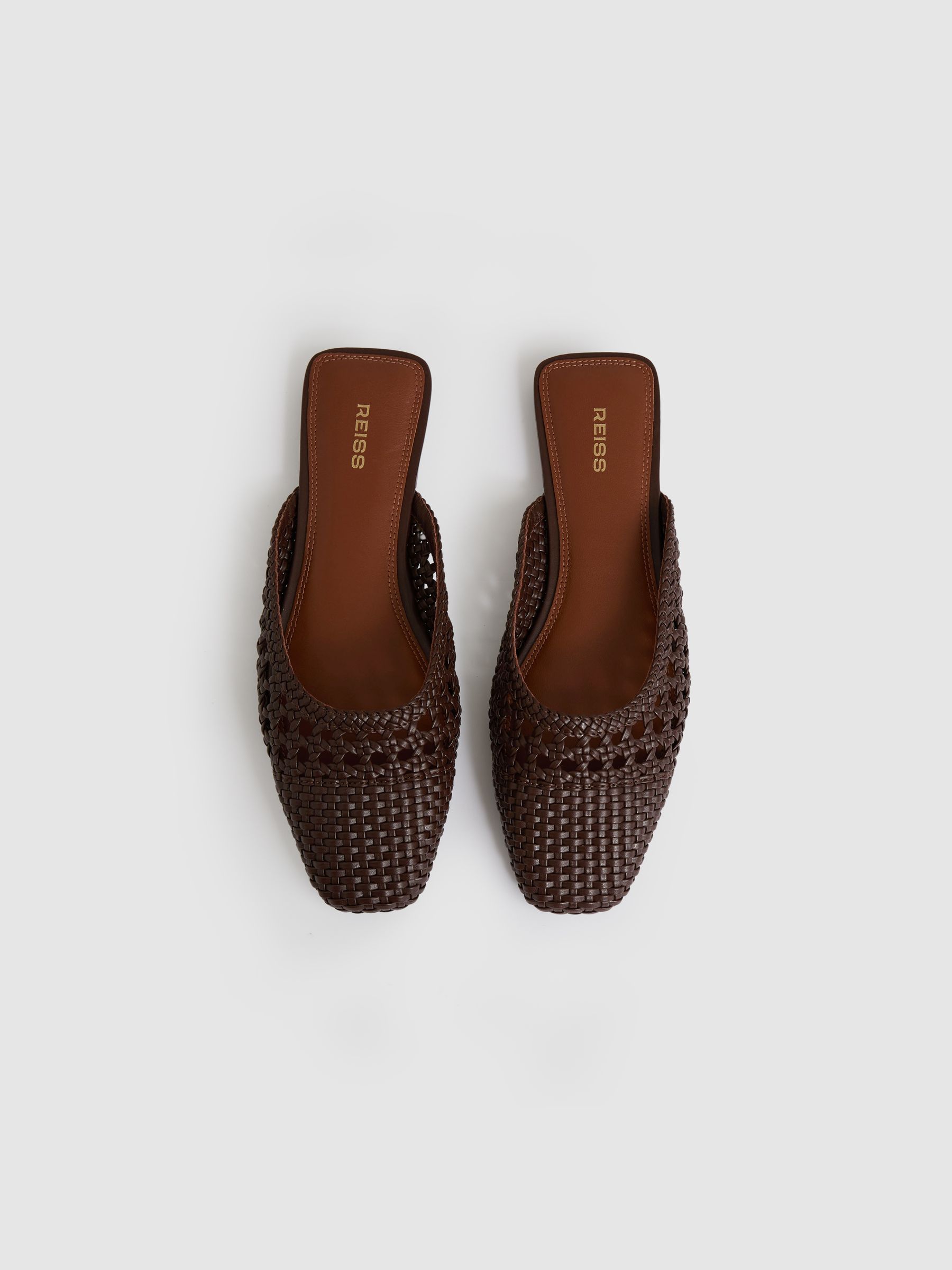 Woven Slip-On Mules in Chocolate - Image 3 of 5