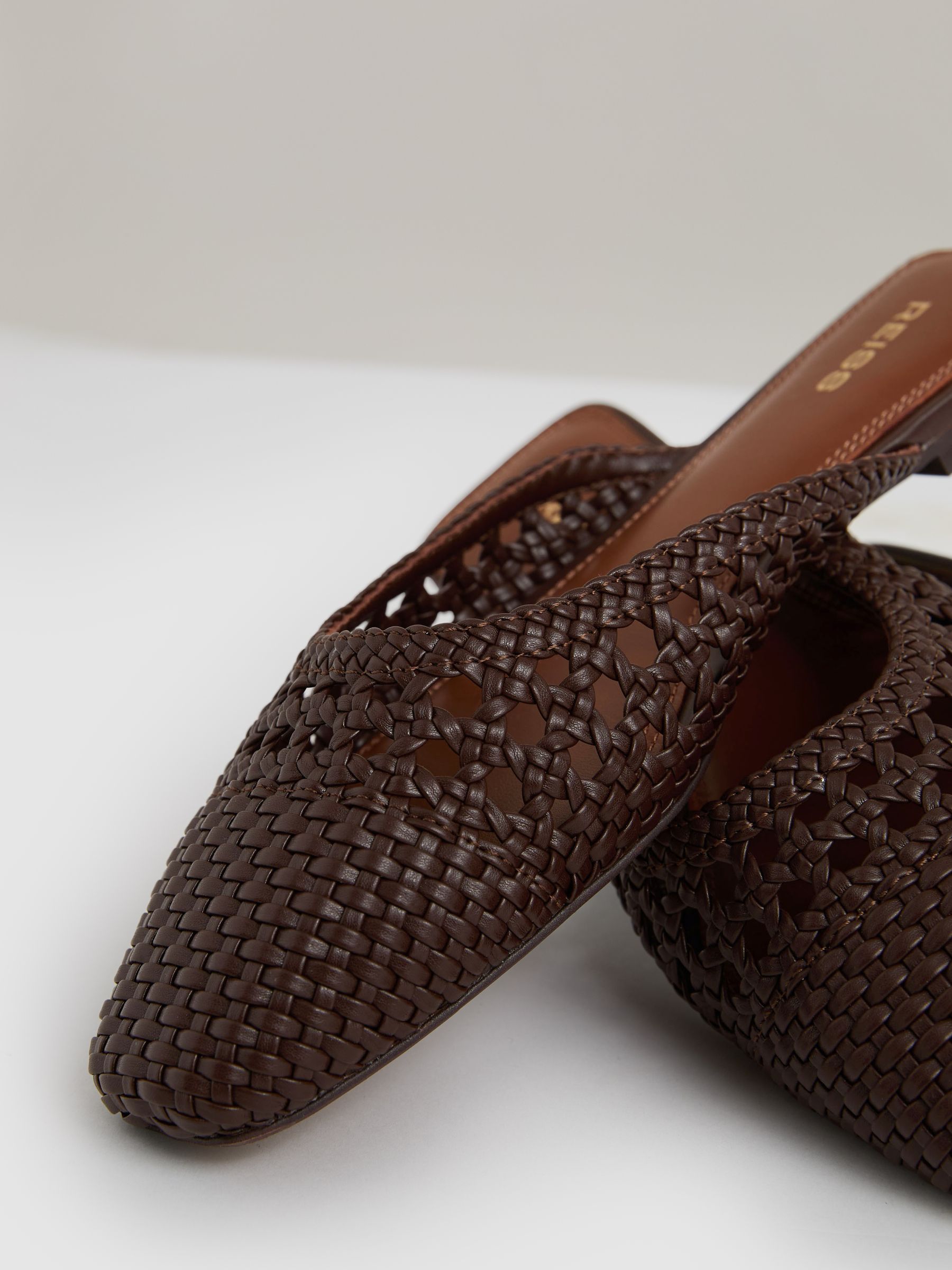 Woven Slip-On Mules in Chocolate - Image 5 of 5