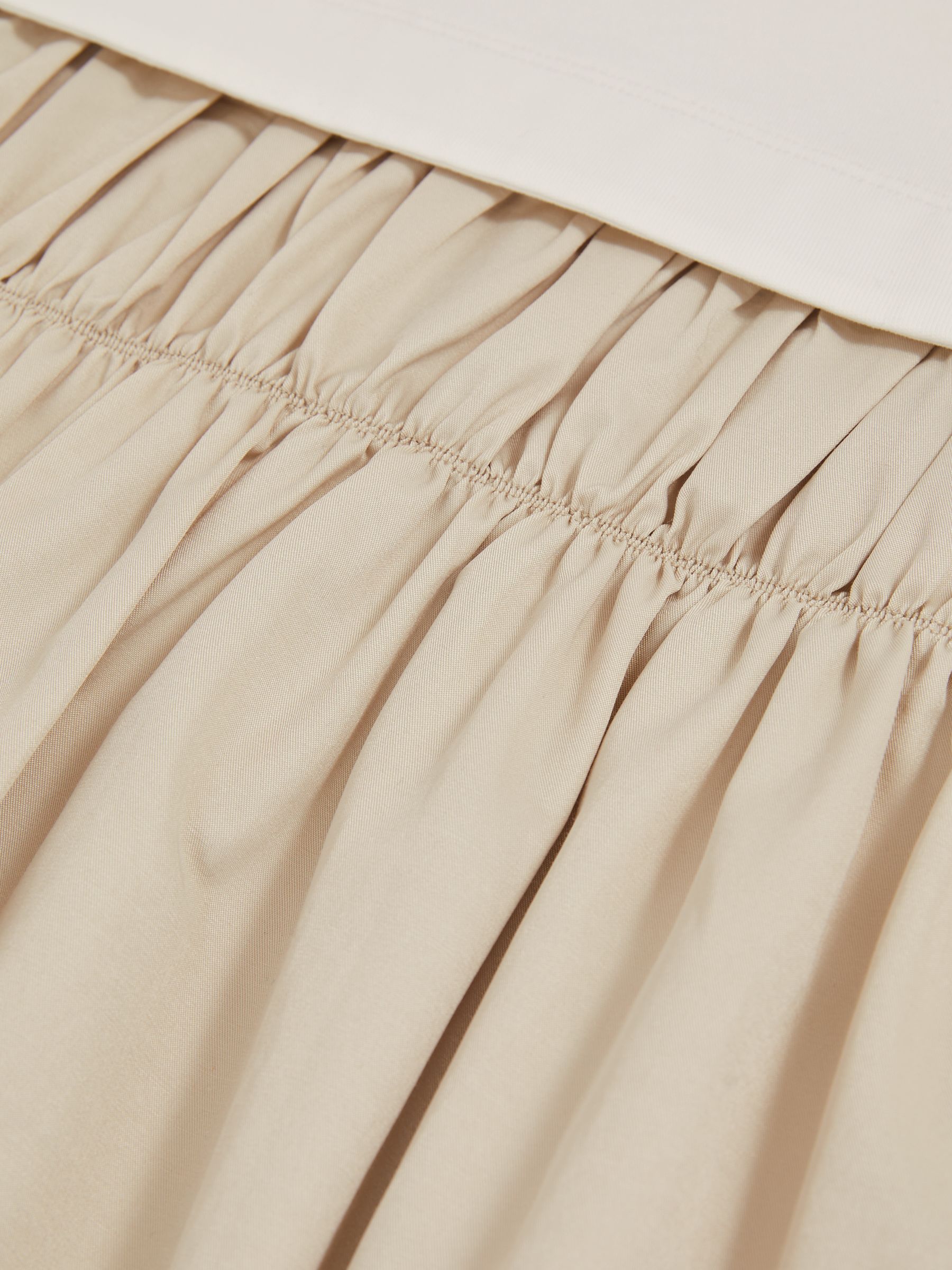 Layered Sleeveless Midi Dress in Ivory/Neutral - Image 5 of 5