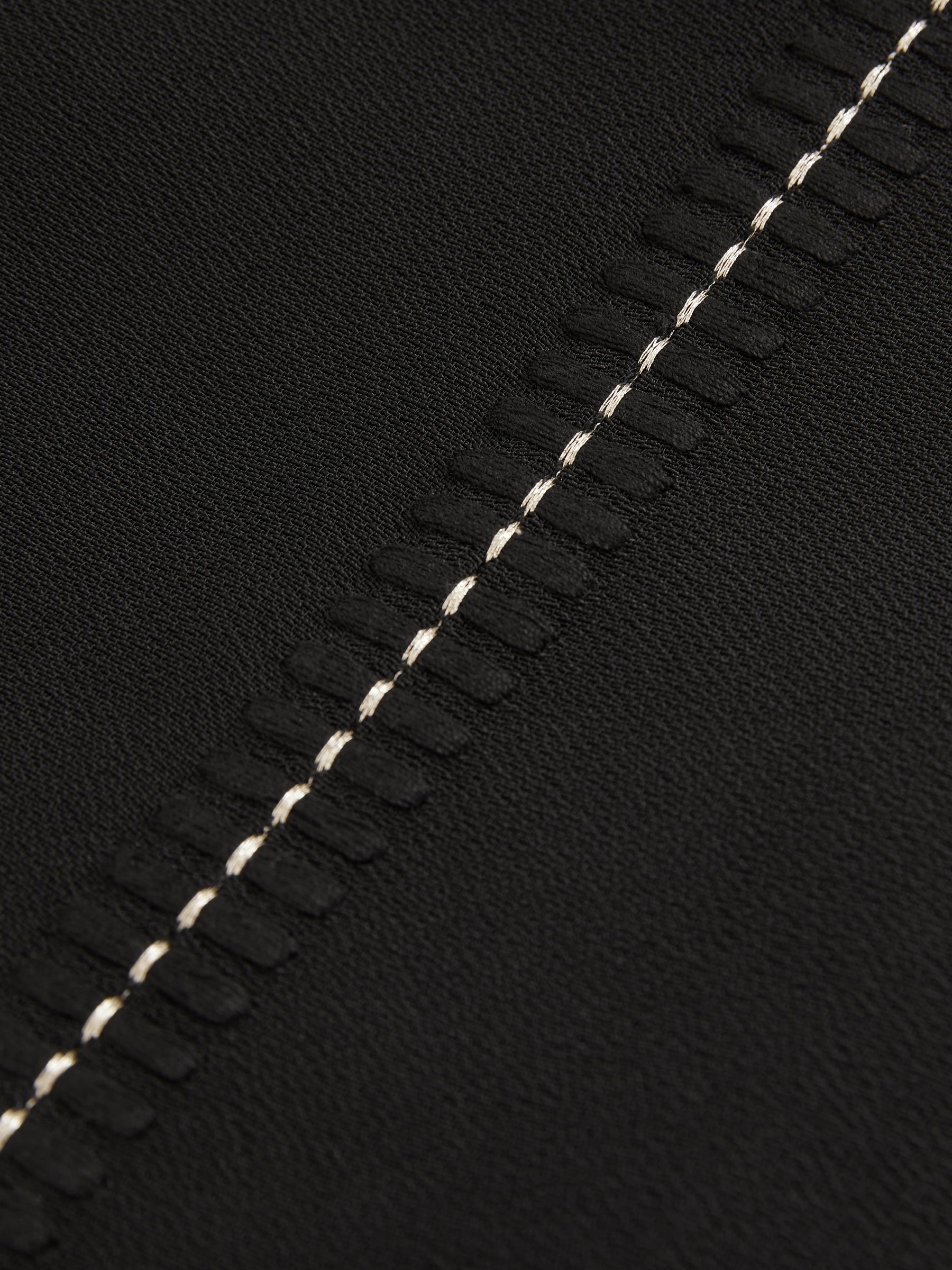 Atelier Crepe Wide-Leg Stitch Trousers in Black - Image 7 of 7