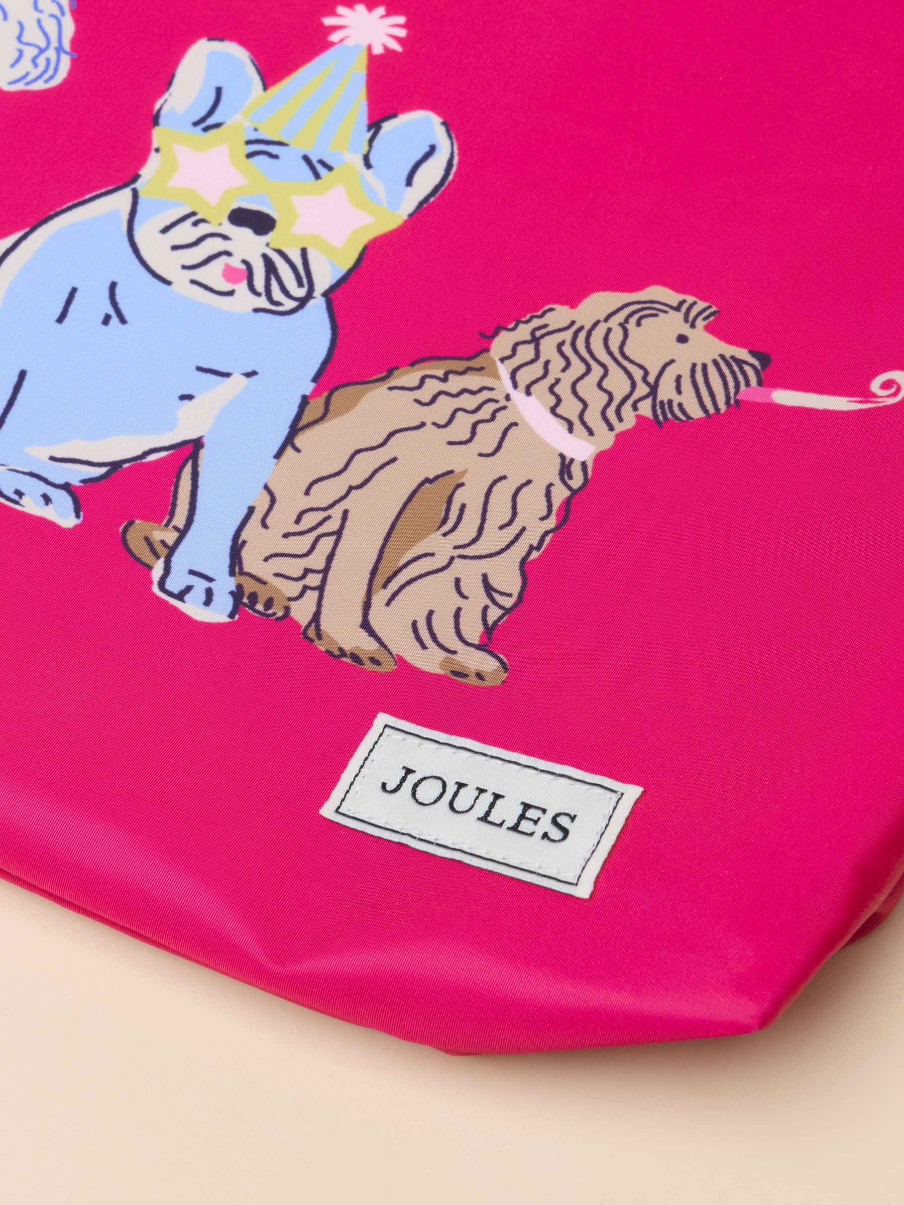 Adventurer Pink Dog Drawstring Bag | Joules