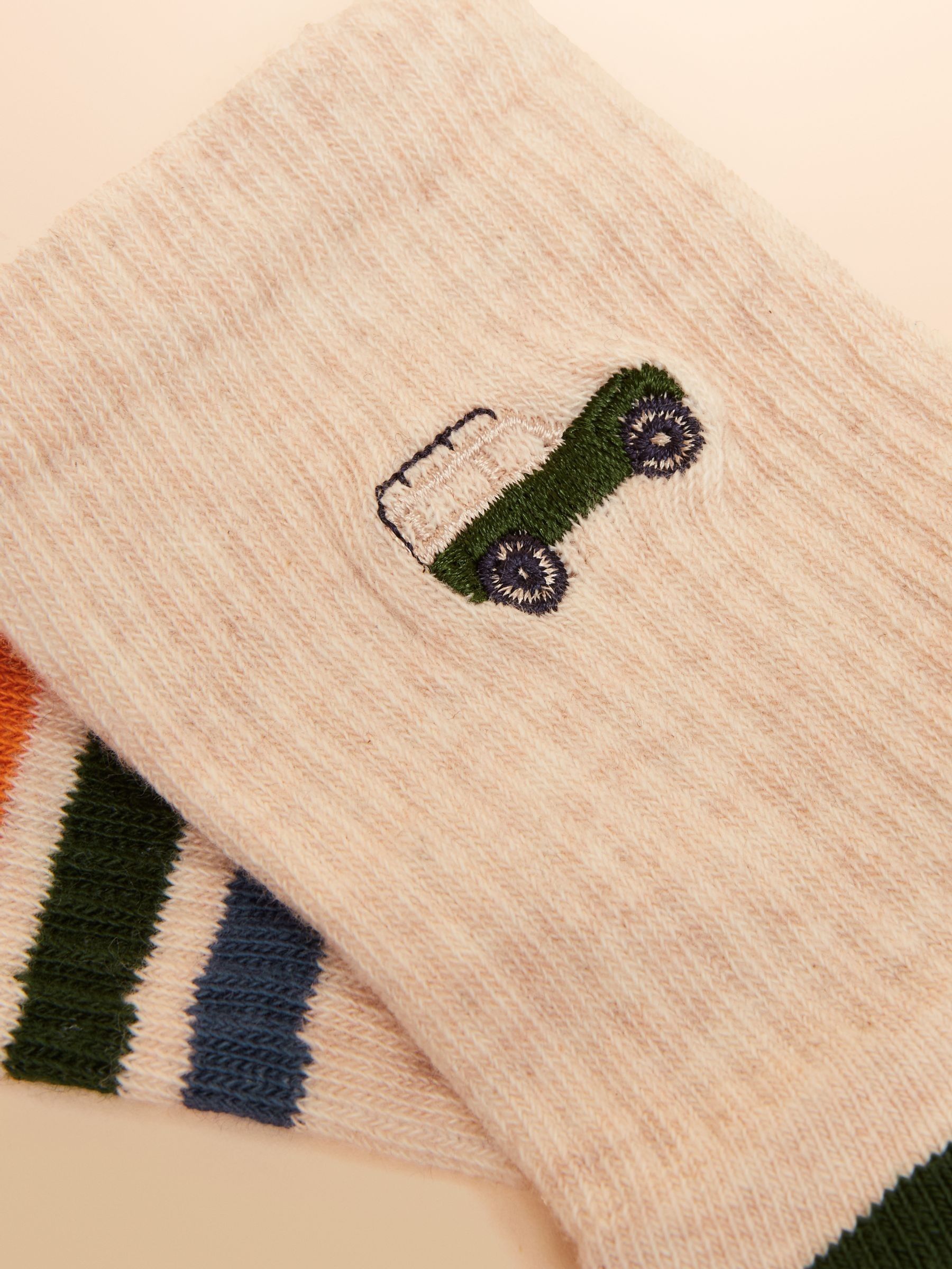 Kids' Volley Khaki/Cream Pack of Two Tennis Socks - Image 2 of 3