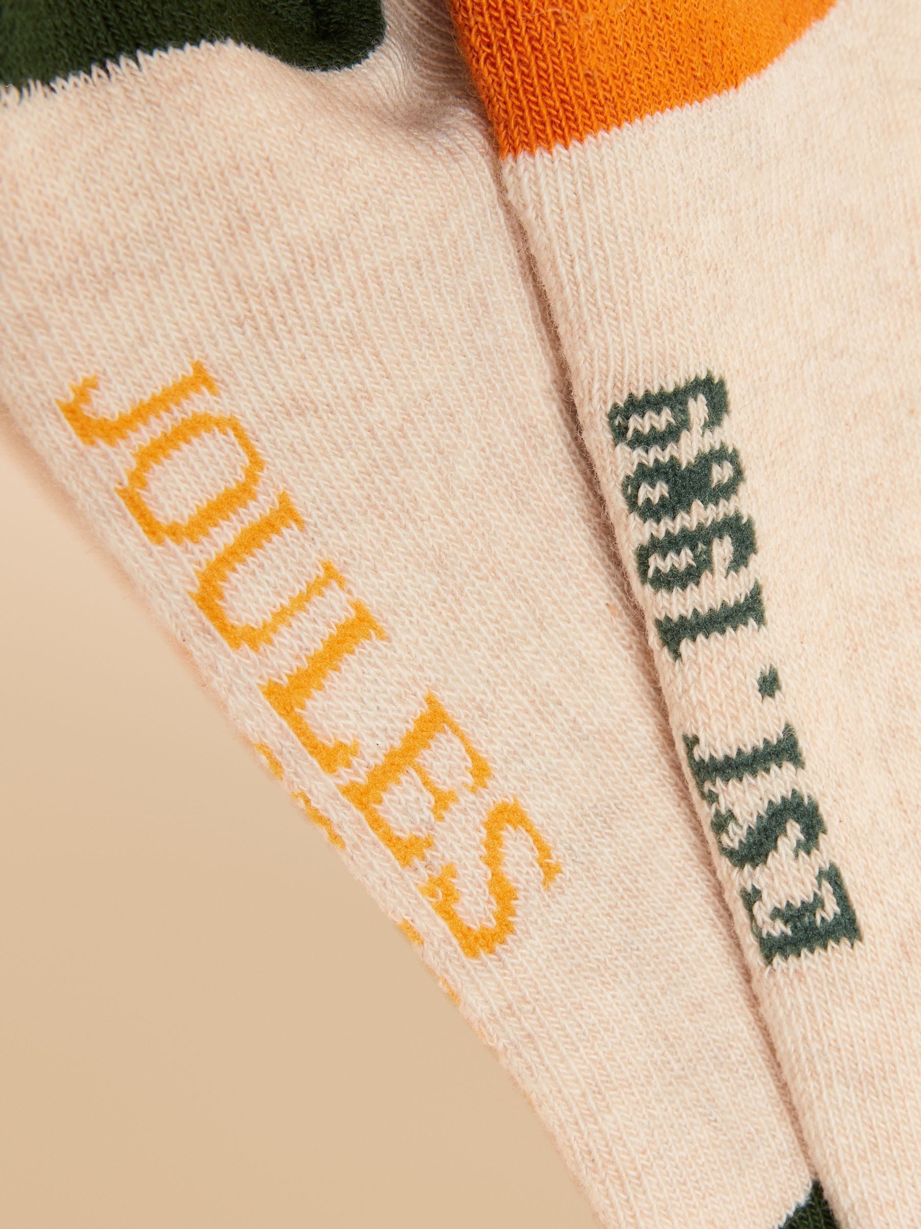 Kids' Volley Khaki/Cream Pack of Two Tennis Socks - Image 3 of 3