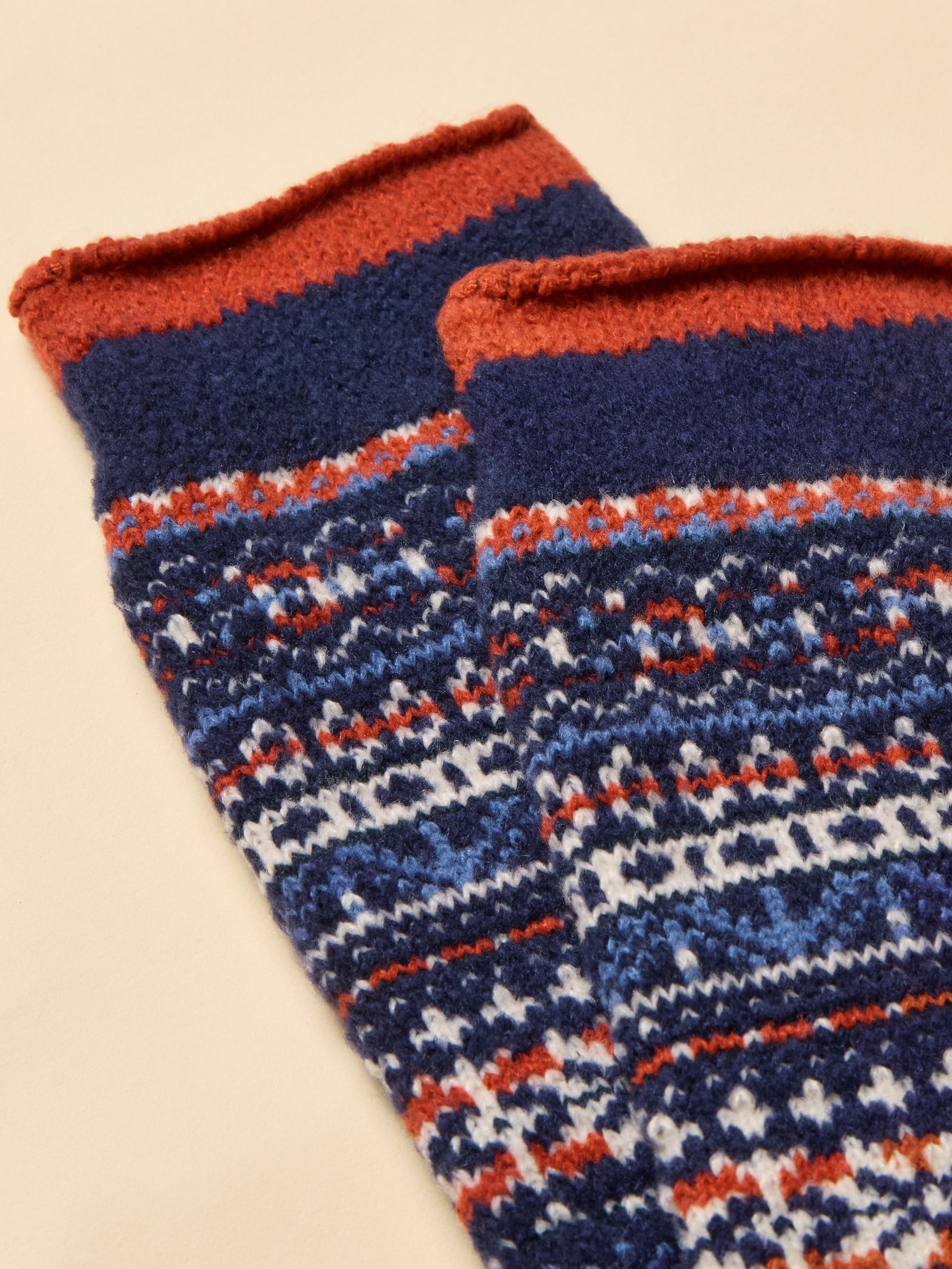 Kids' Wader Navy Fair Isle Welly Socks - Image 2 of 3
