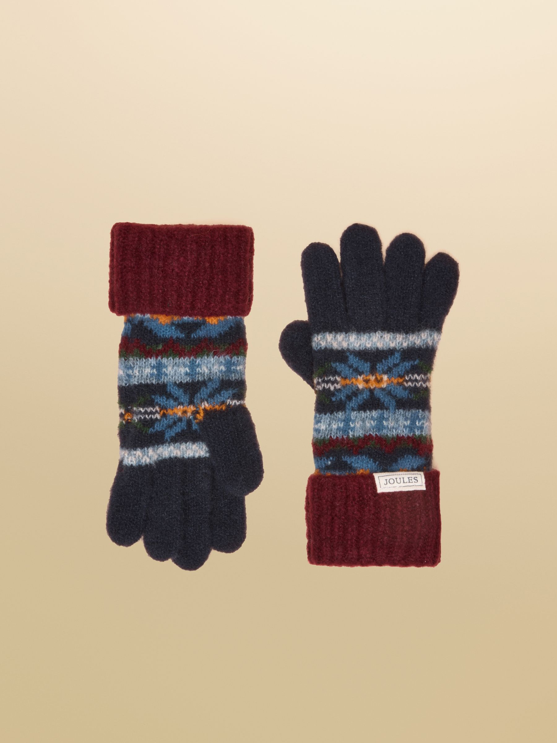 Kids' Riley Multi Navy Fair Isle Gloves - Image 1 of 2