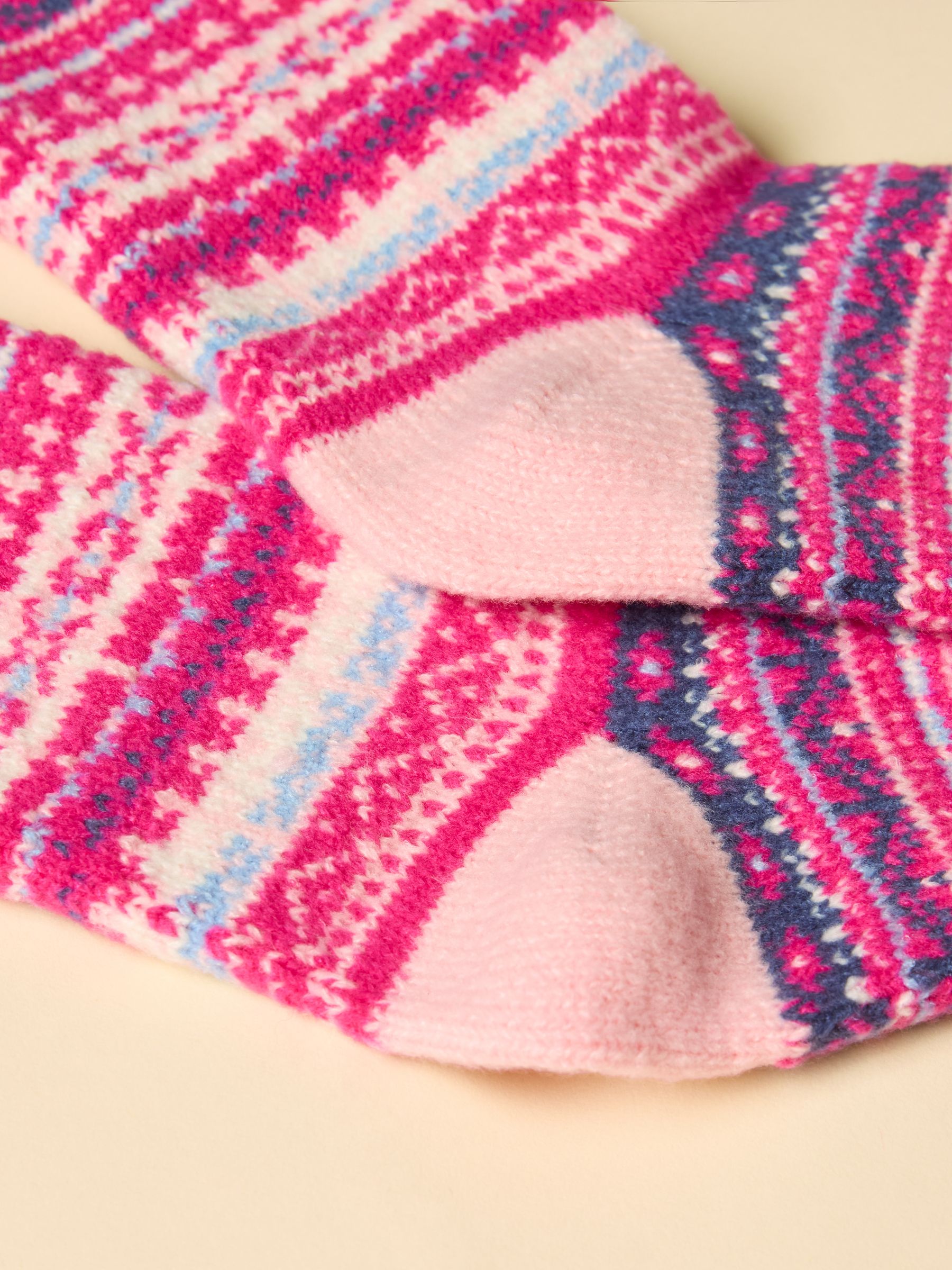 Kids' Wader Pink Fair Isle Welly Socks - Image 3 of 3