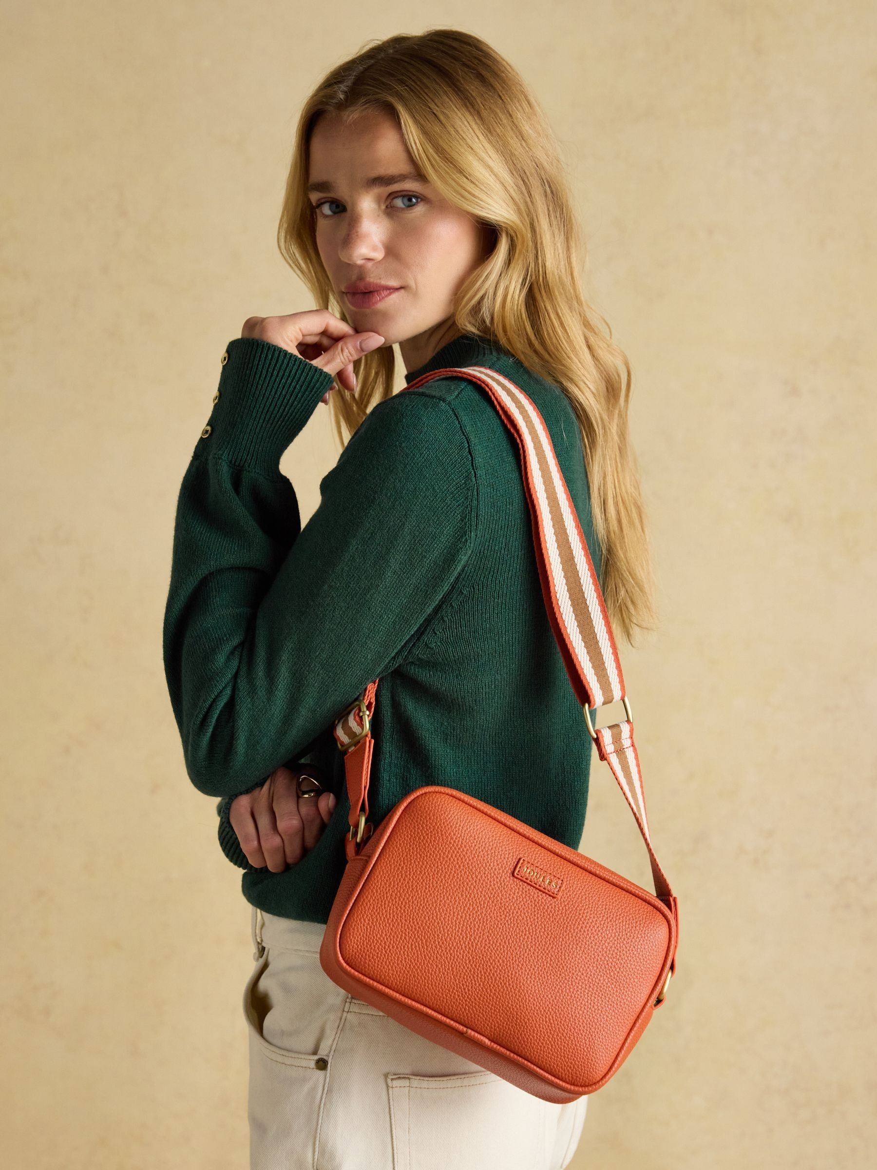 Trent Orange Adjustable Cross Body Bag | Joules