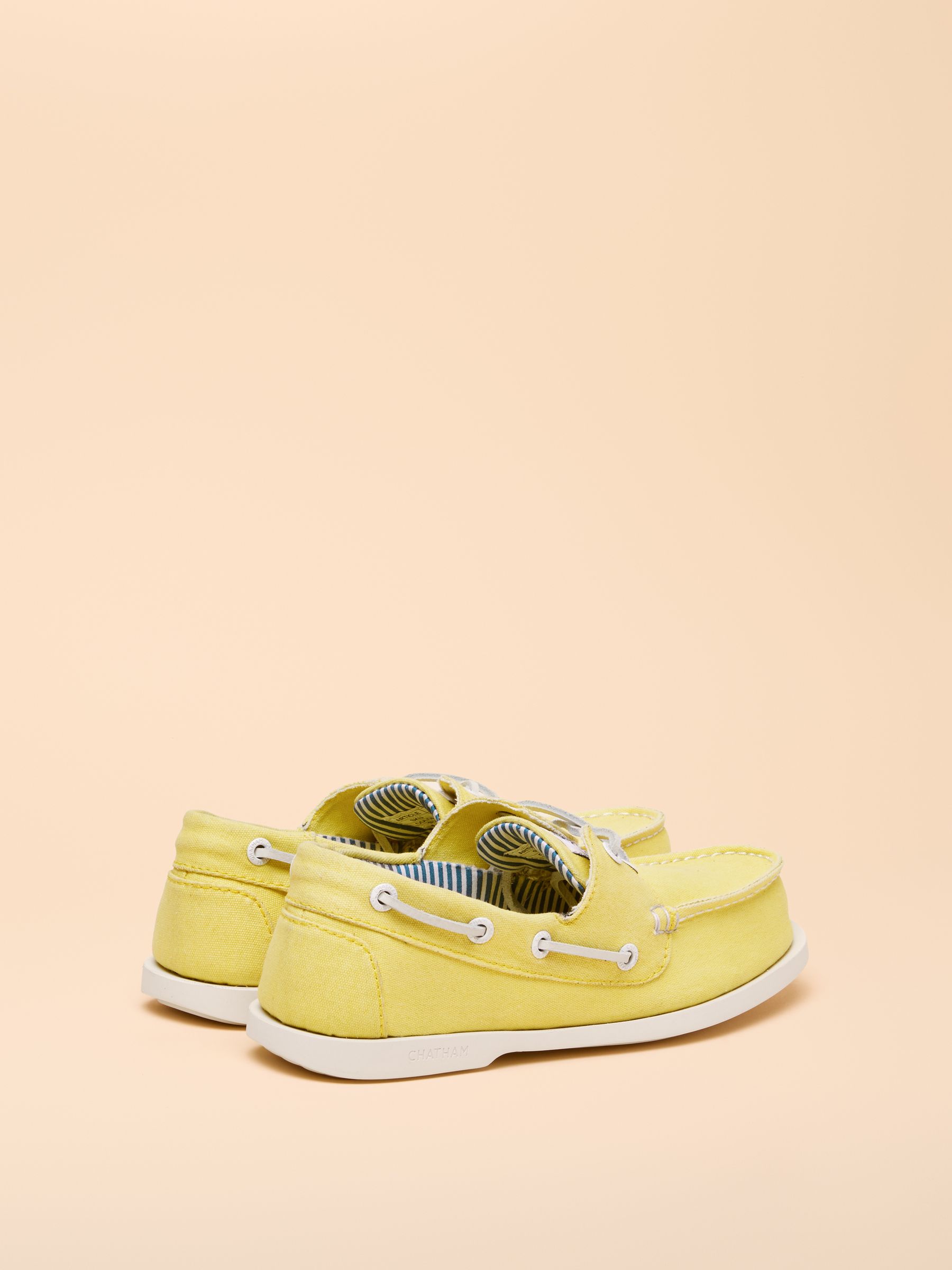 Joules X Chatham Yellow Jetty Deck Shoes - Image 3 of 7
