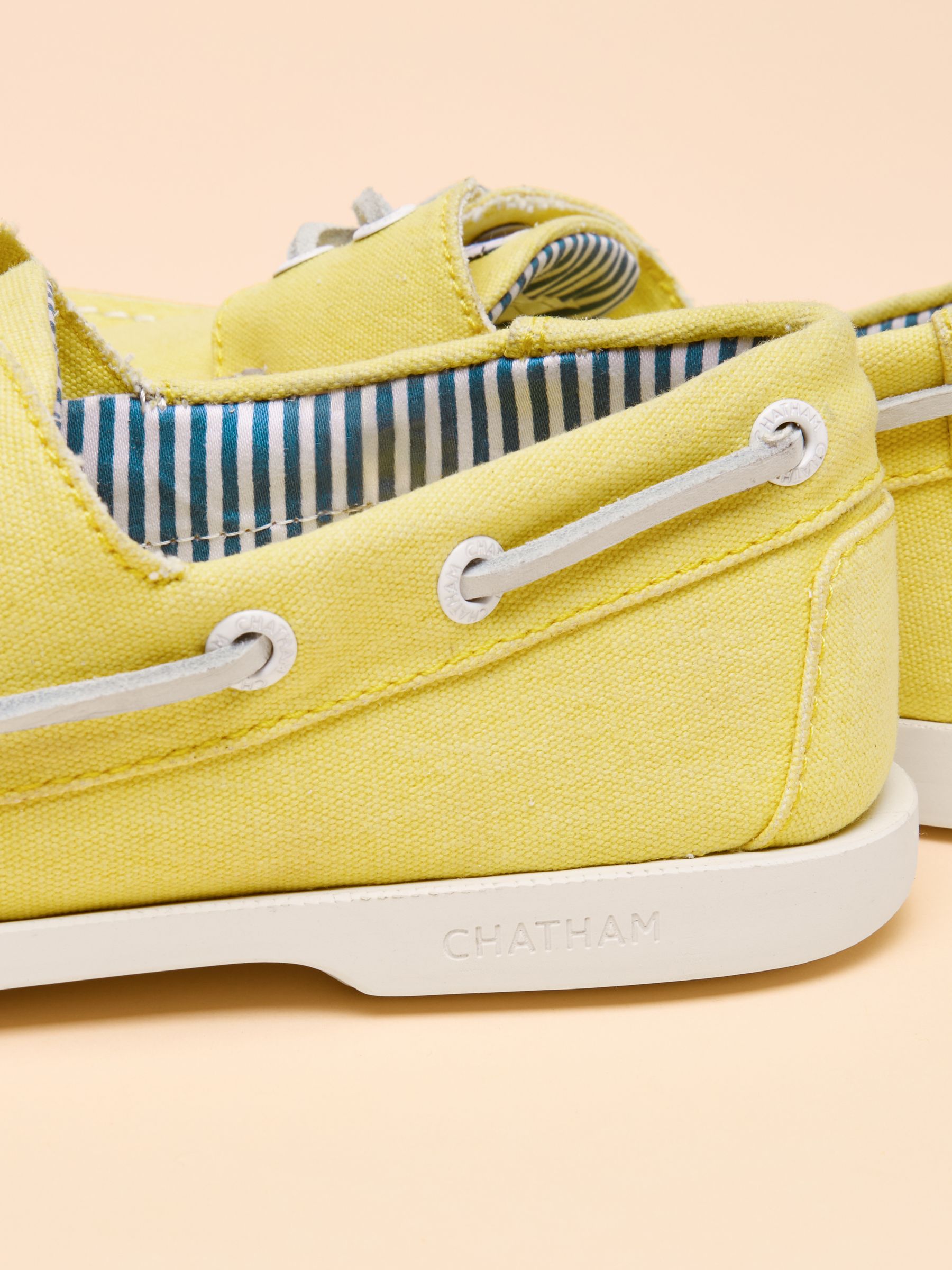 Joules X Chatham Yellow Jetty Deck Shoes - Image 6 of 7