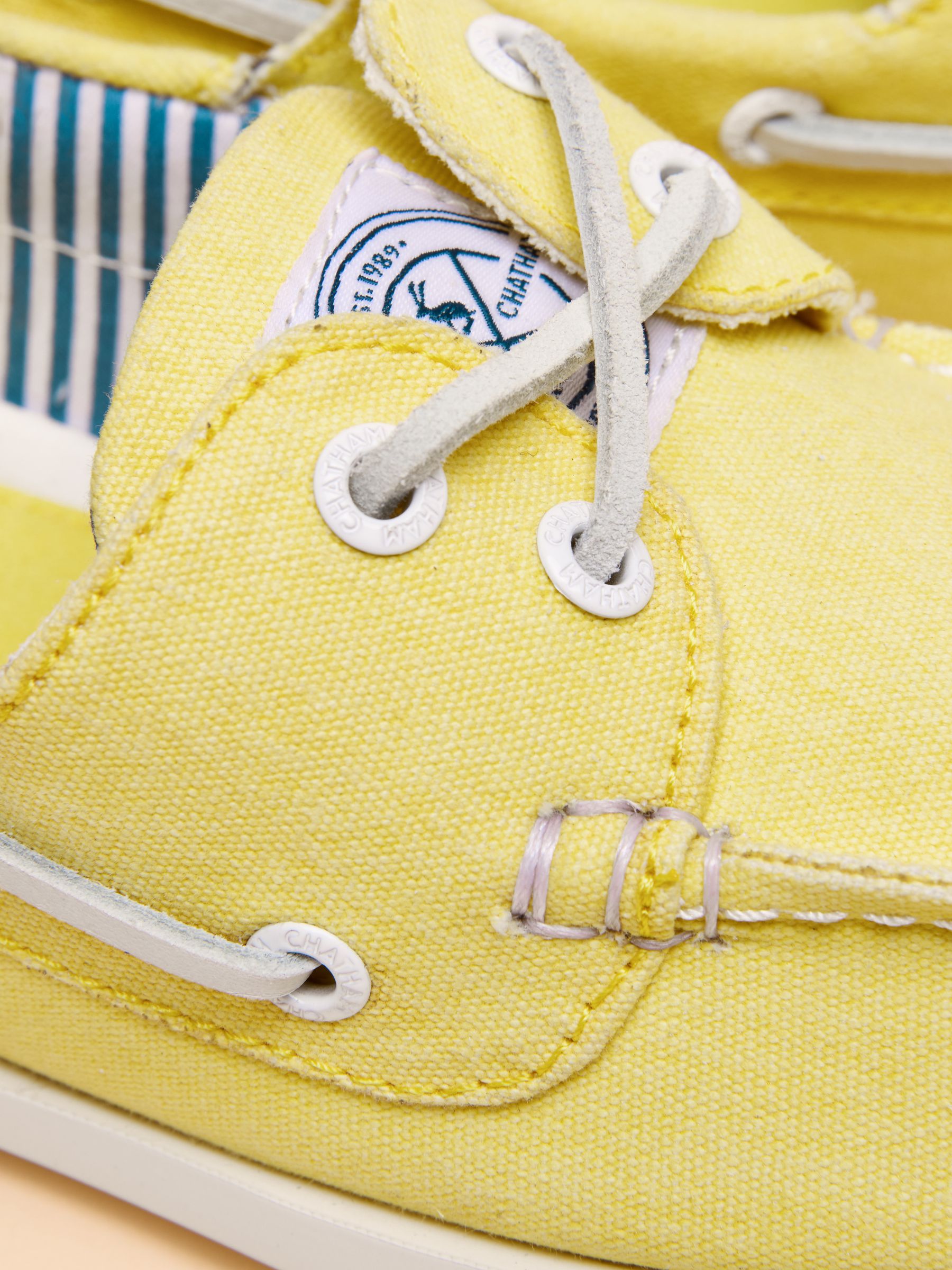 Joules X Chatham Yellow Jetty Deck Shoes - Image 7 of 7