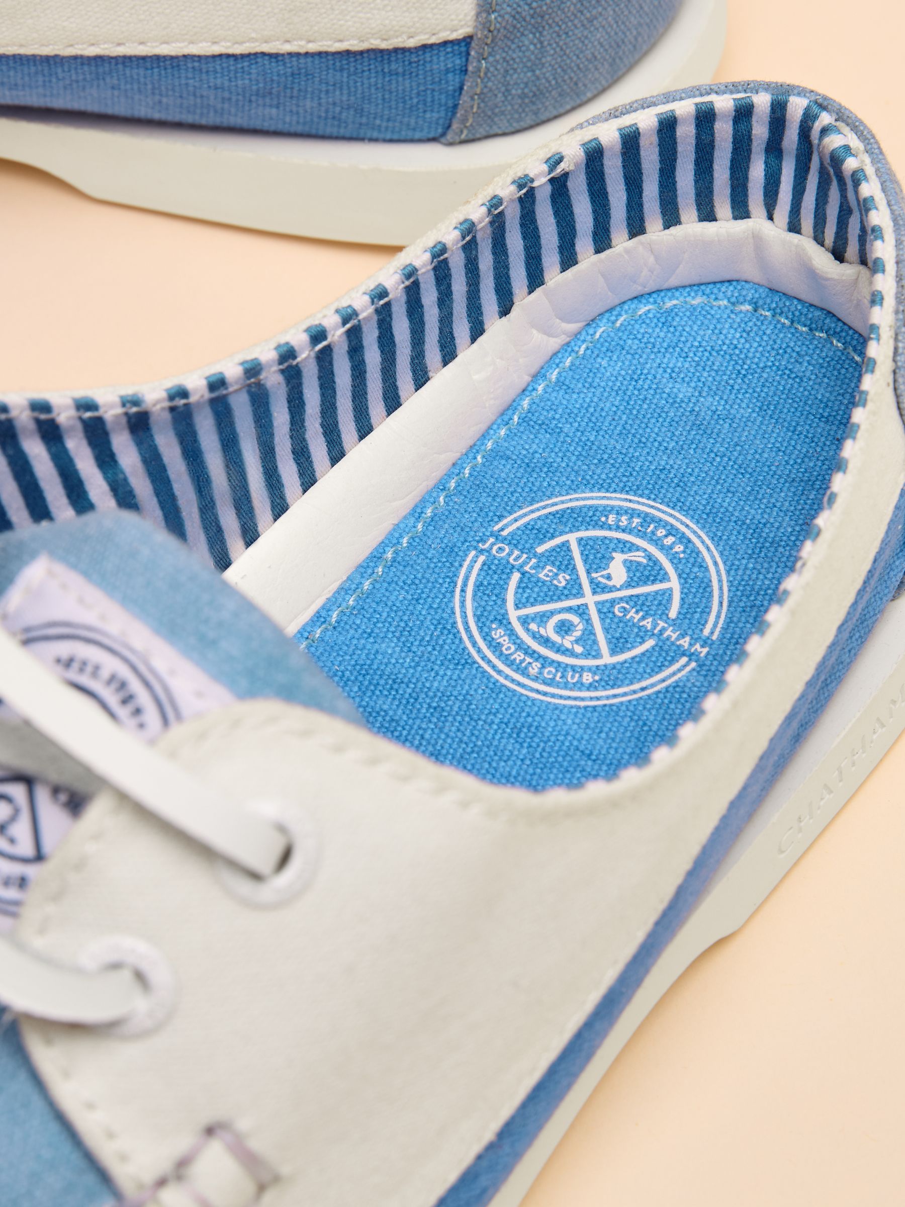 Joules X Chatham Blue Mariner Deck Shoes - Image 7 of 7