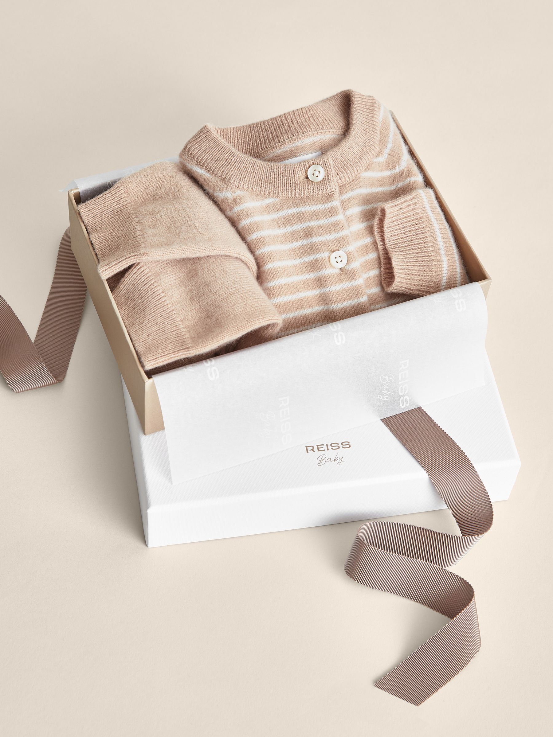 Cardigan And Leggings Set With Cashmere in Neutral - Image 2 of 4