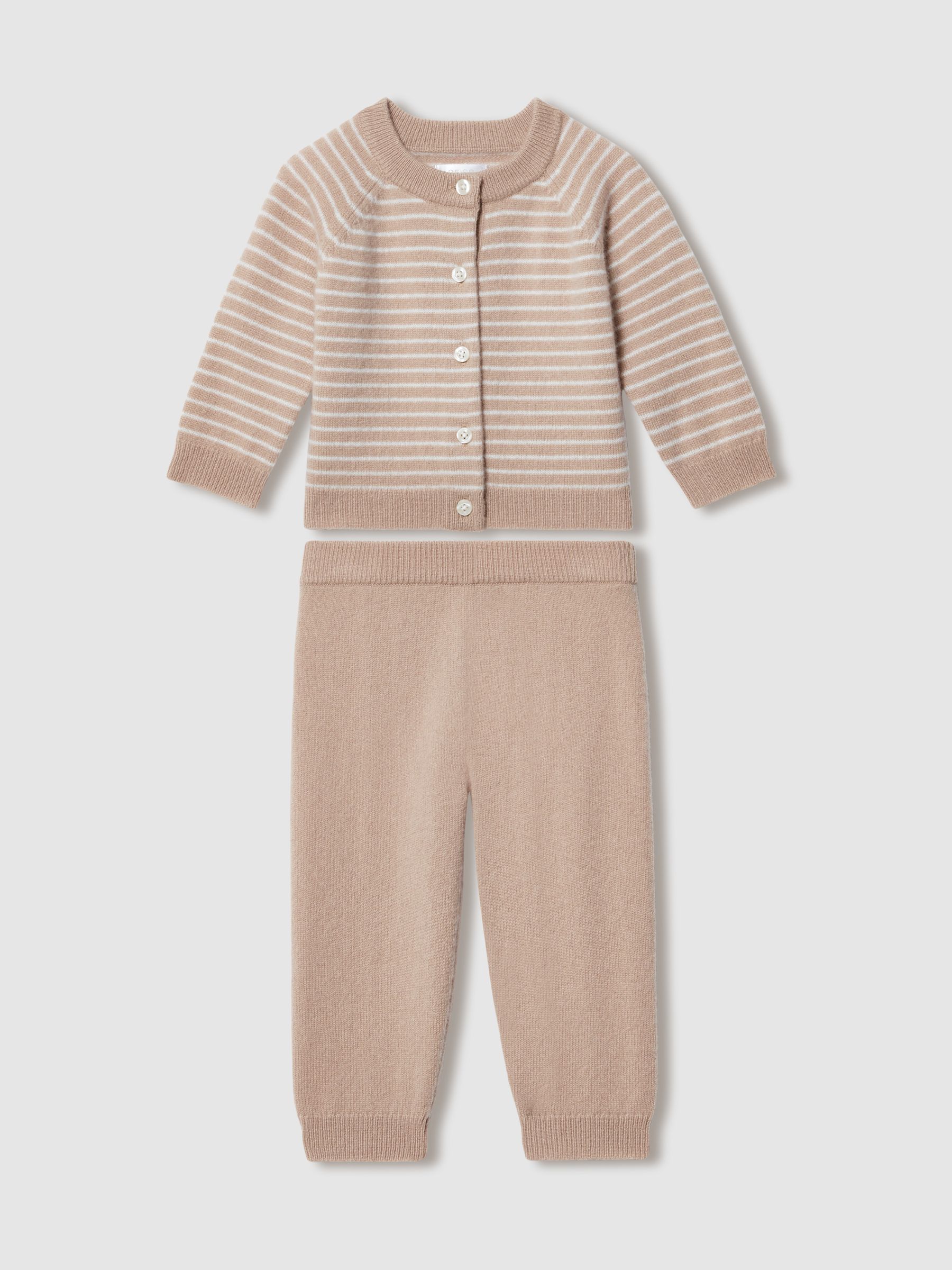 Cardigan And Leggings Set With Cashmere in Neutral - Image 3 of 4