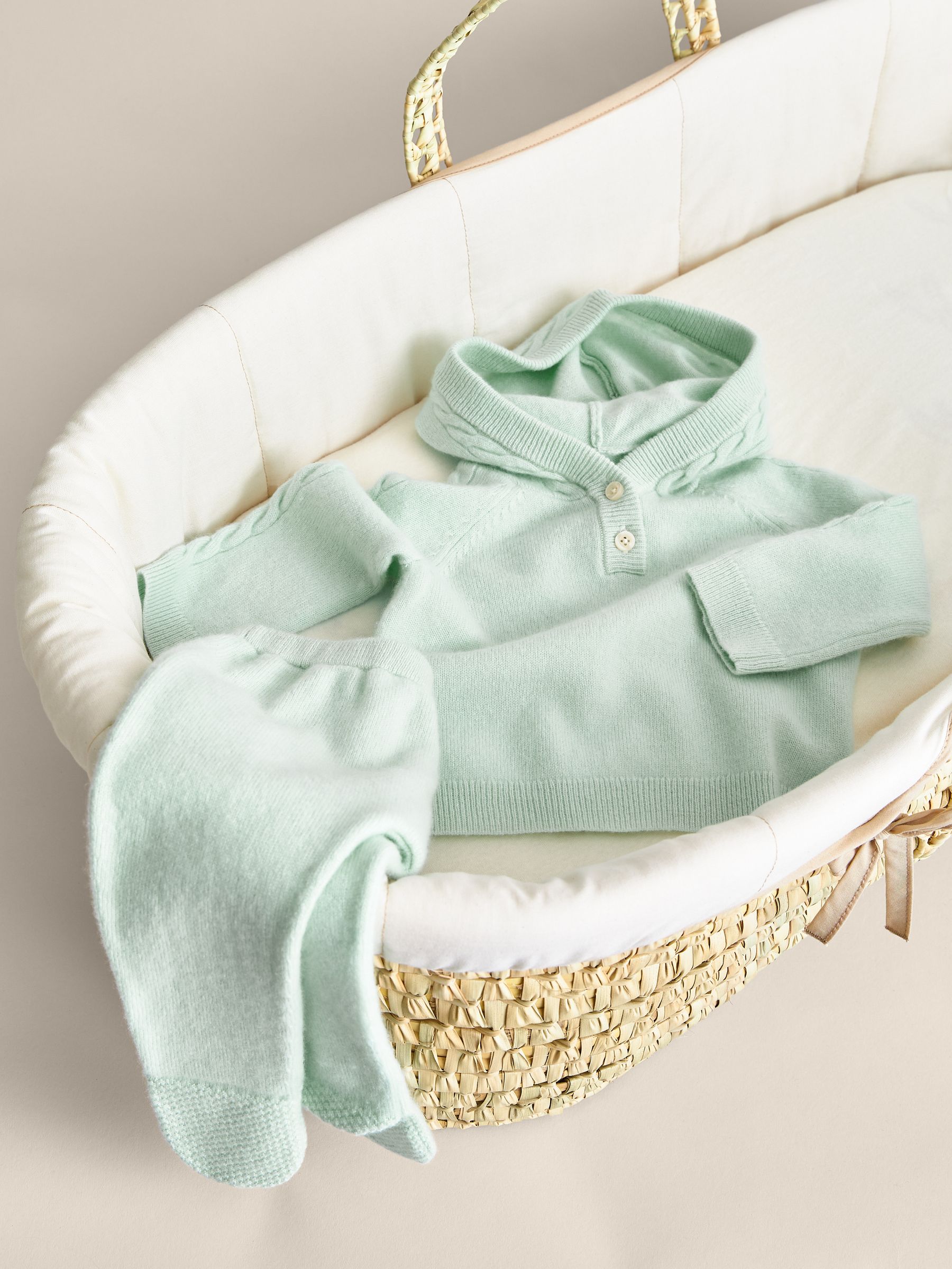 100% Cashmere Hoodie And Leggings Set in Mint - Image 2 of 4