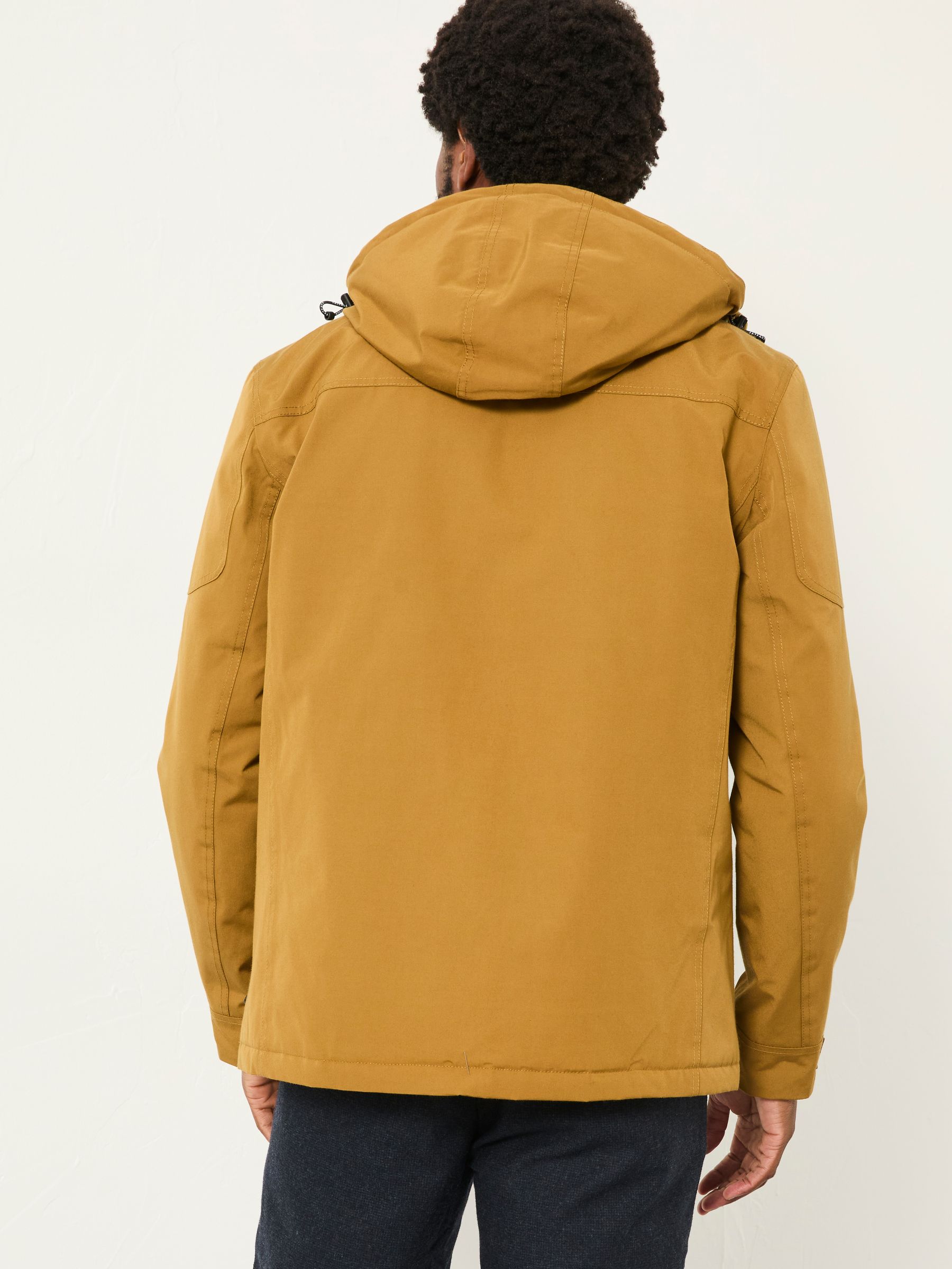 Truro Dark Yellow Hooded Waterproof Jacket - Image 3 of 6