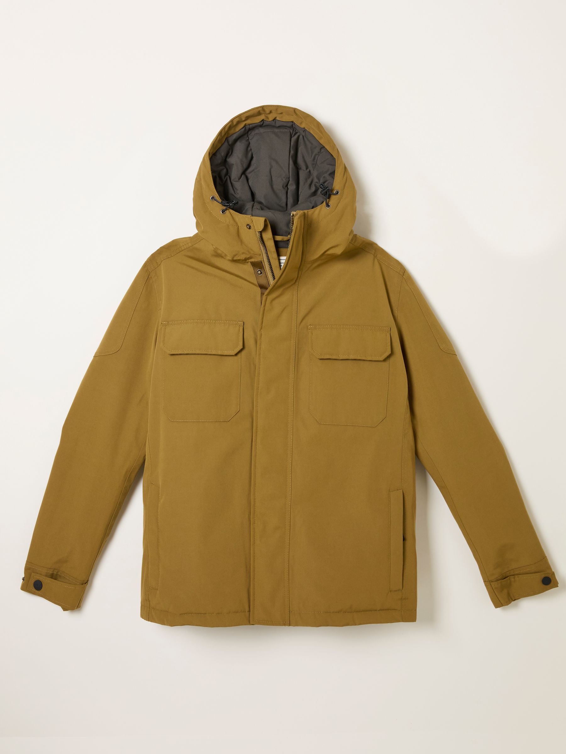 Truro Dark Yellow Hooded Waterproof Jacket - Image 6 of 6