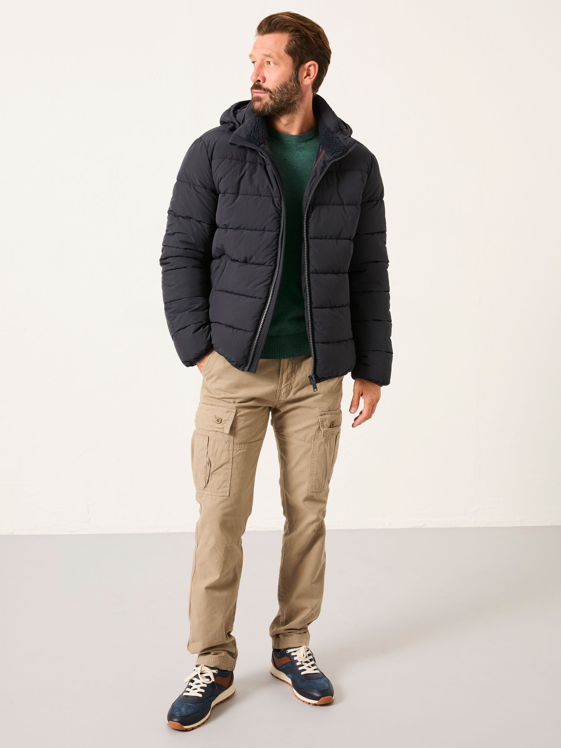 Winkworth Navy Hooded Puffer Jacket - Image 5 of 6