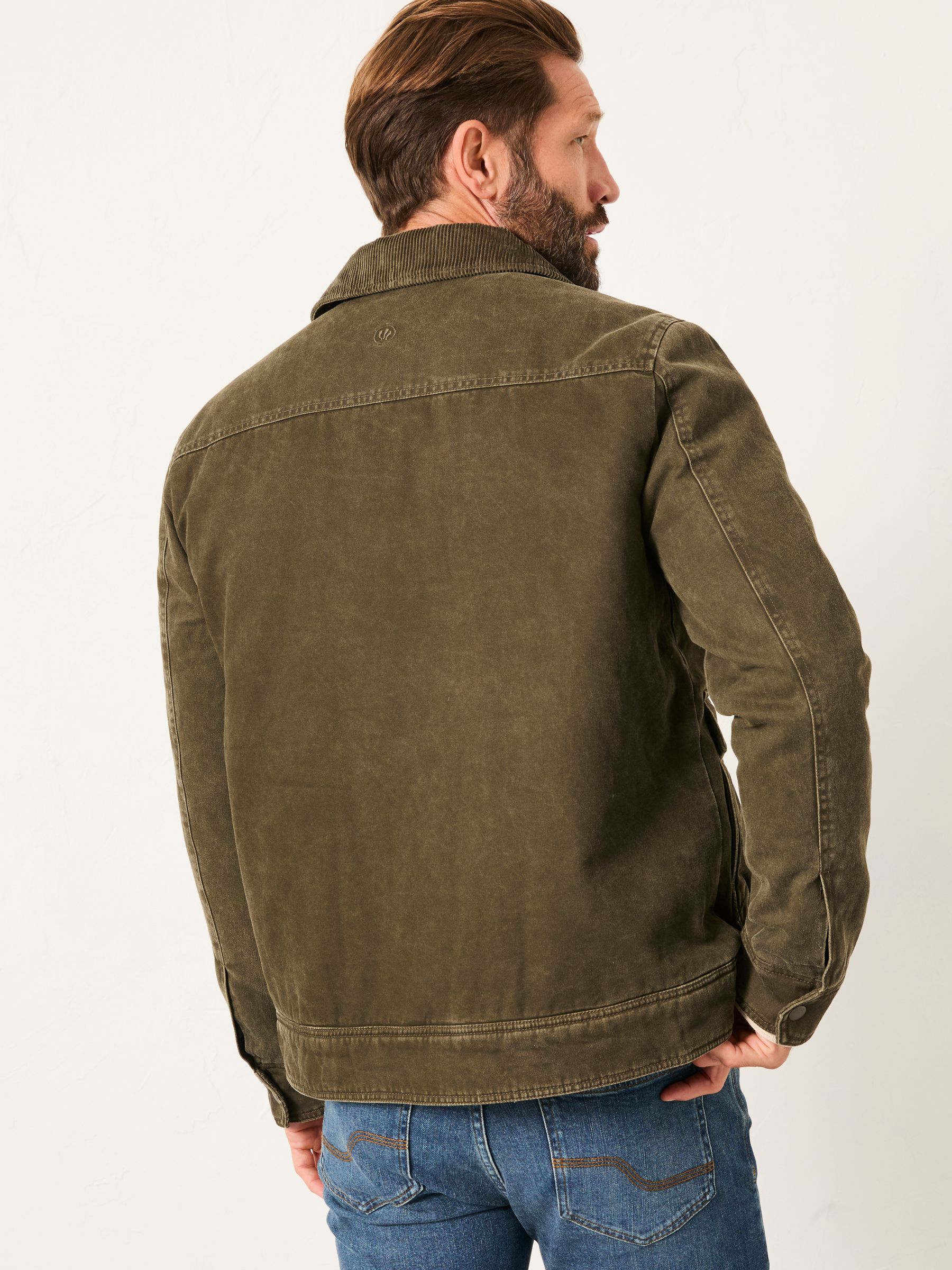 Warton Khaki Green Two Pocket Jacket | FatFace USA