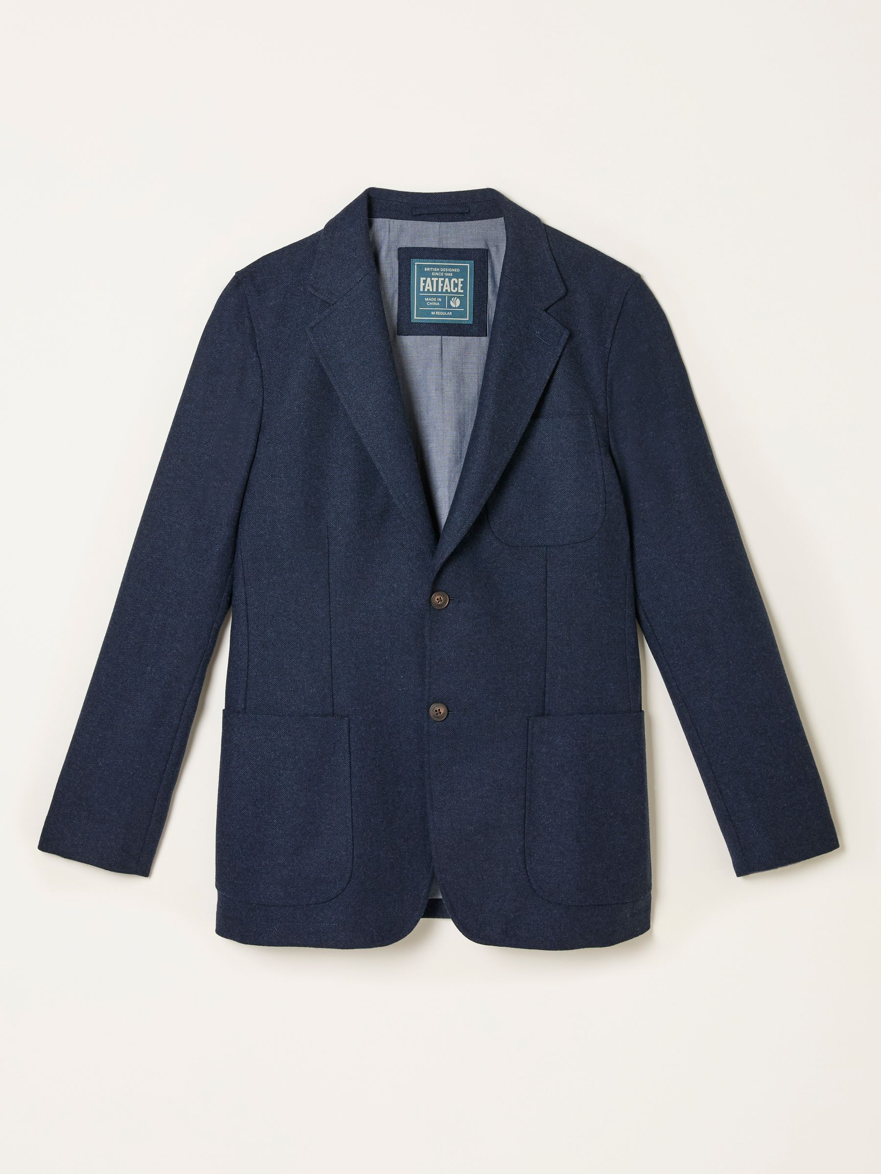 Witley Navy Wool Mix Herringbone Blazer - Image 1 of 1