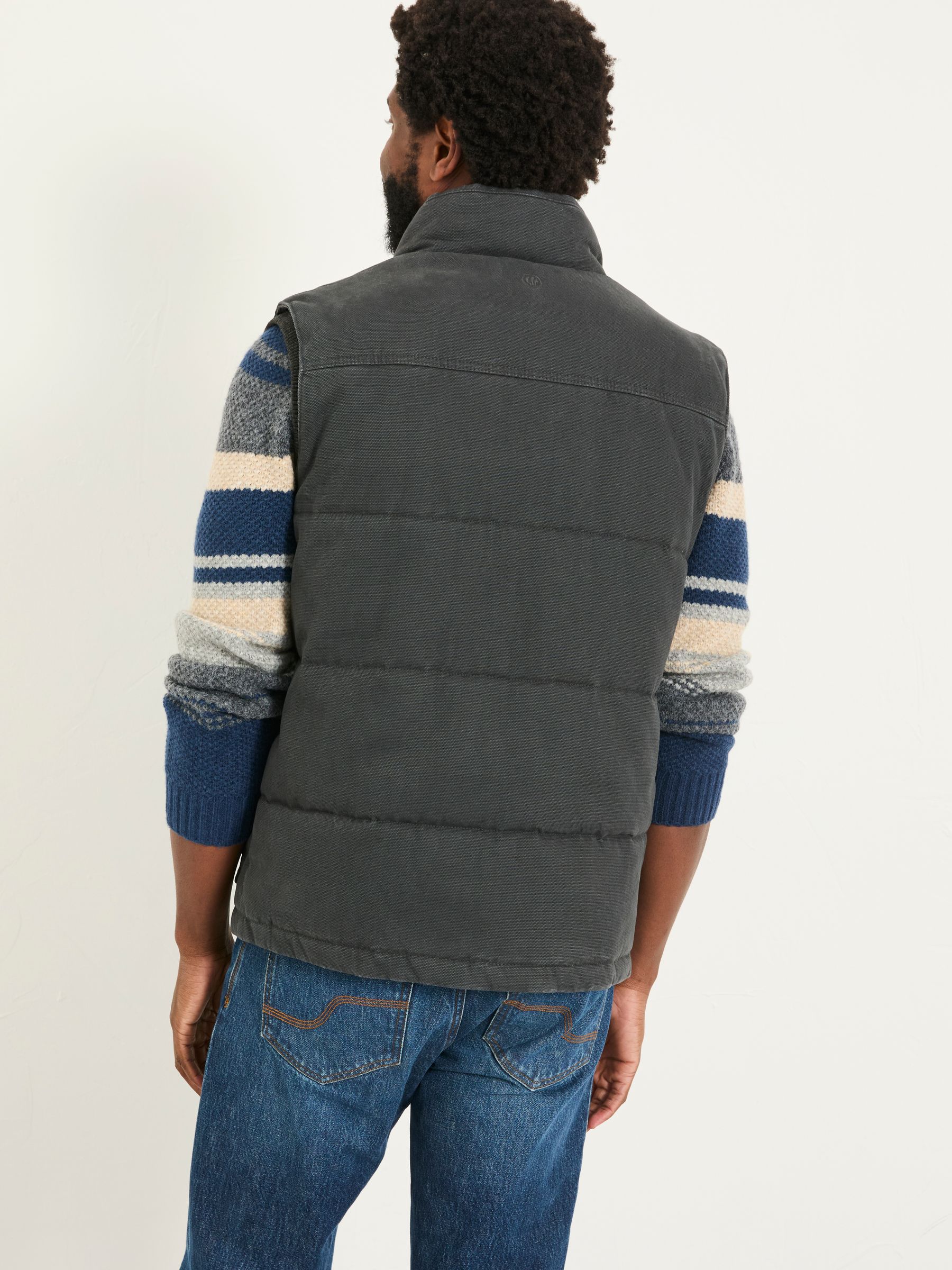 Warton Charcoal Grey Two Pocket Funnel Gilet - Image 2 of 5