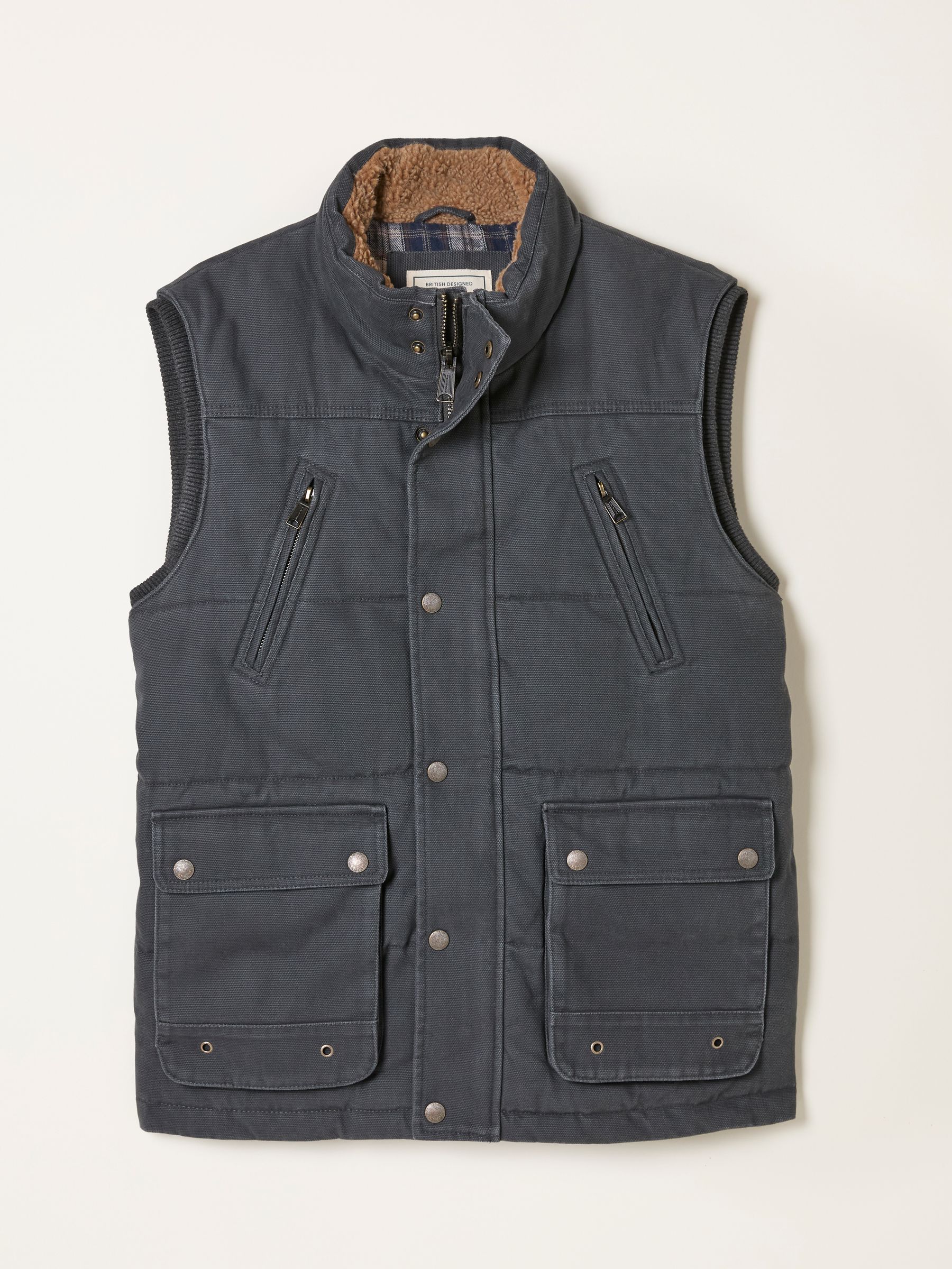 Warton Charcoal Grey Two Pocket Funnel Gilet - Image 5 of 5