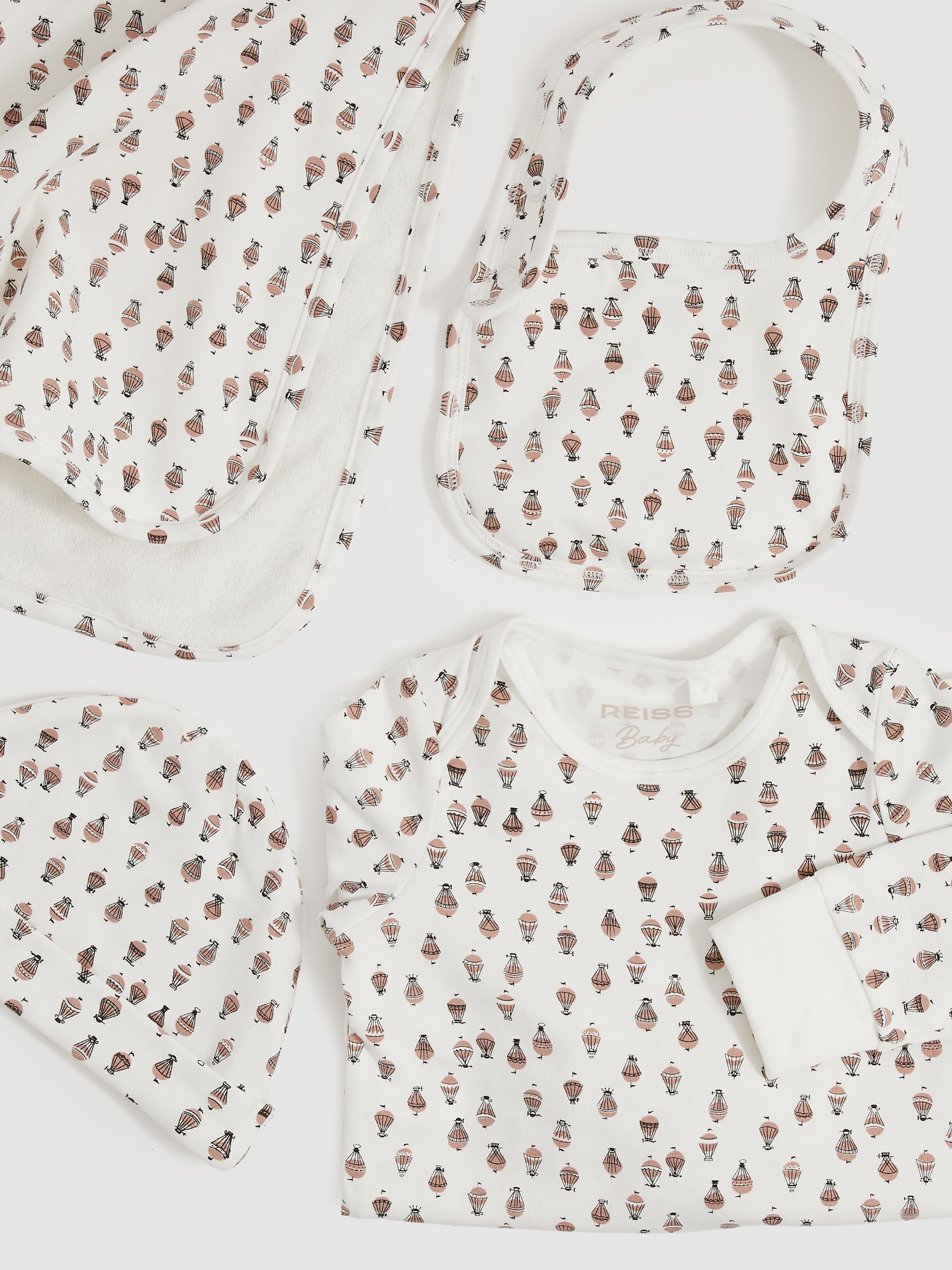 Balloon Print Sleepsuit Set in Neutral - Image 4 of 6