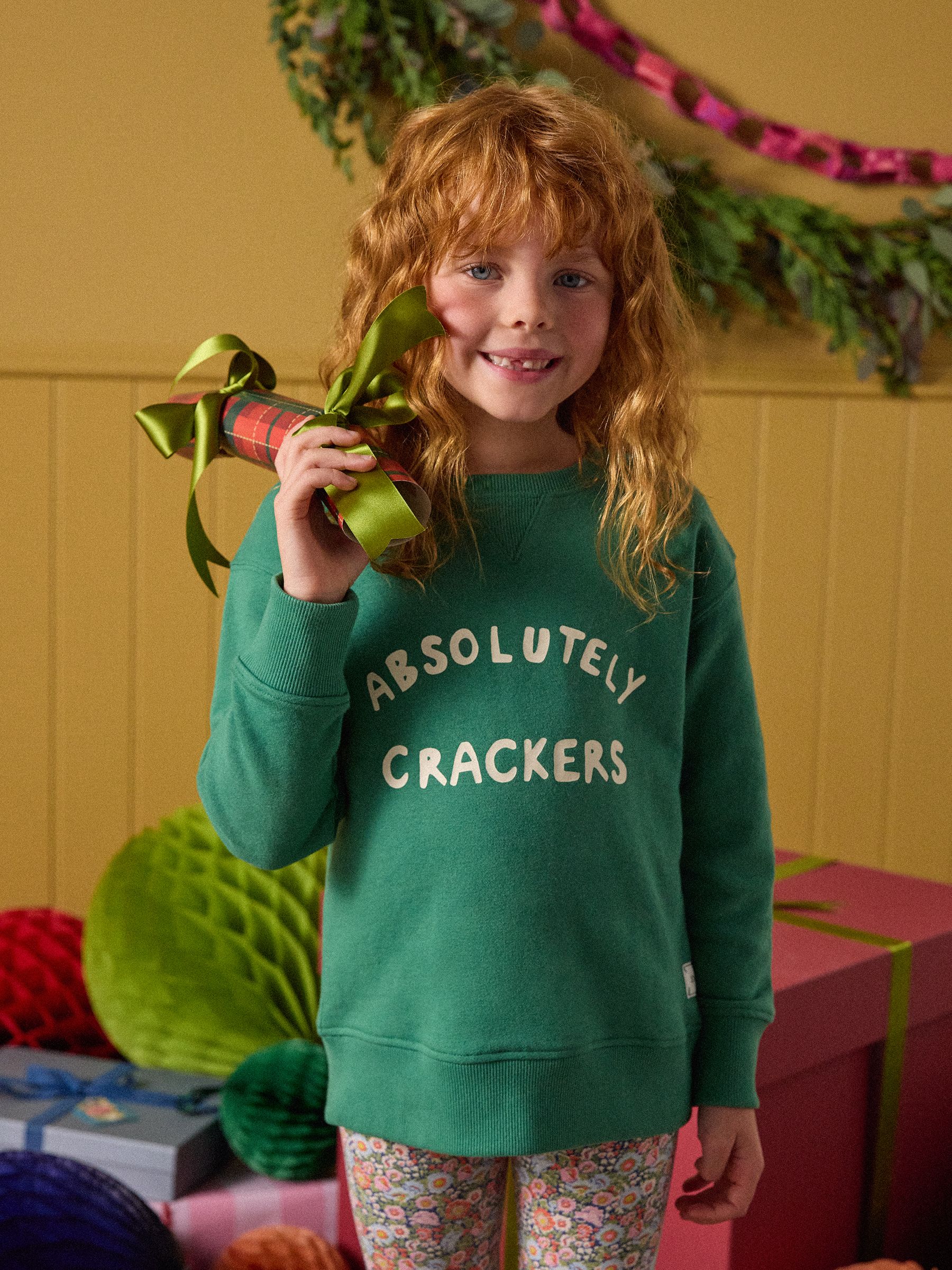 Kids' Sundaze Green Slogan Crew Neck Sweatshirt - Image 1 of 7 Kids' Sundaze Green Slogan Crew Neck Sweatshirt - Image 1 of 7