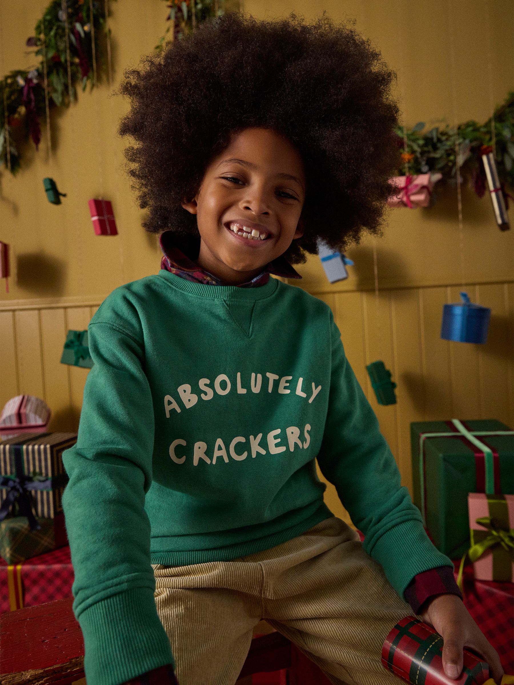 Kids' Sundaze Green Slogan Crew Neck Sweatshirt - Image 2 of 7