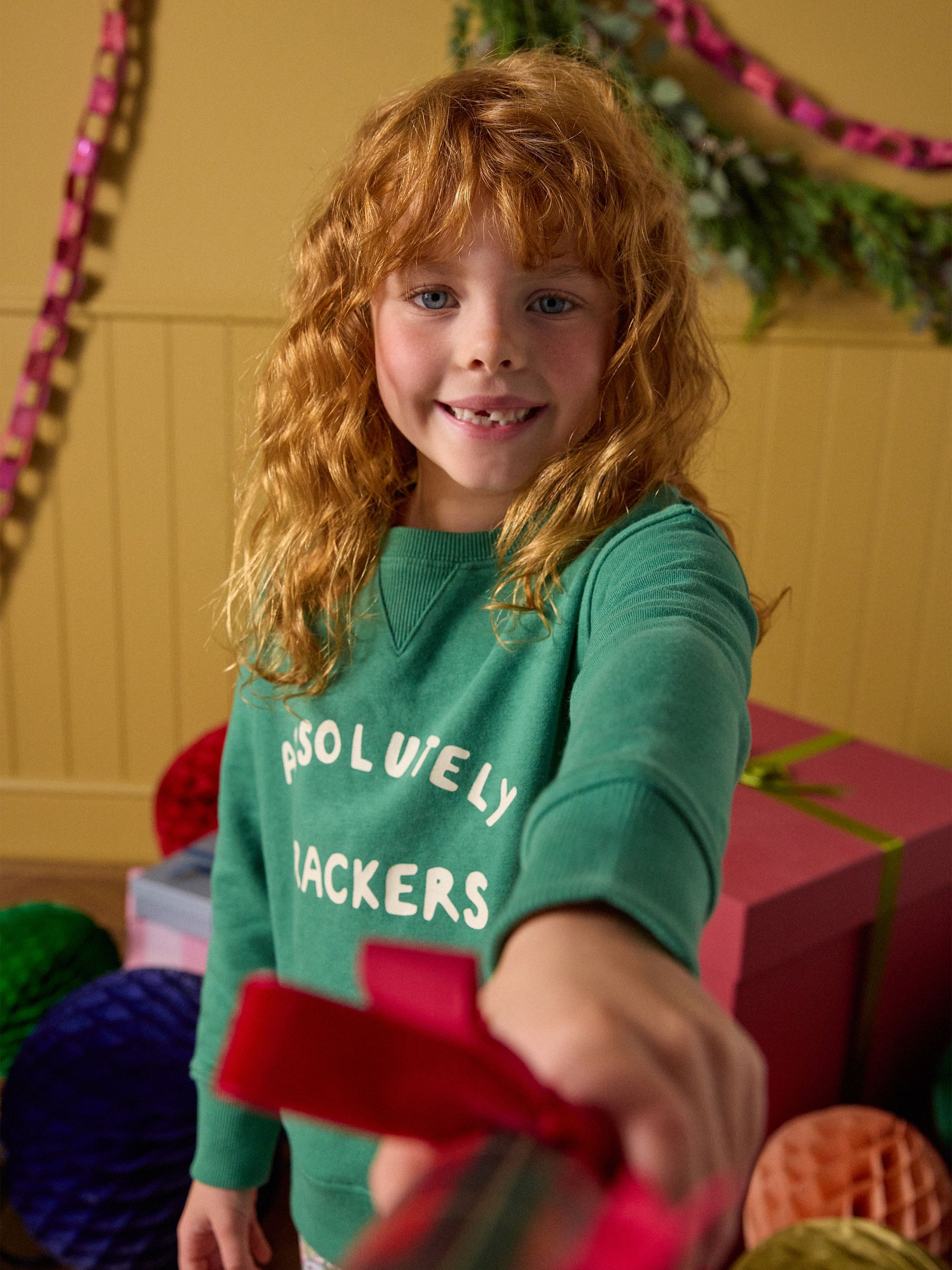Kids' Sundaze Green Slogan Crew Neck Sweatshirt - Image 3 of 7