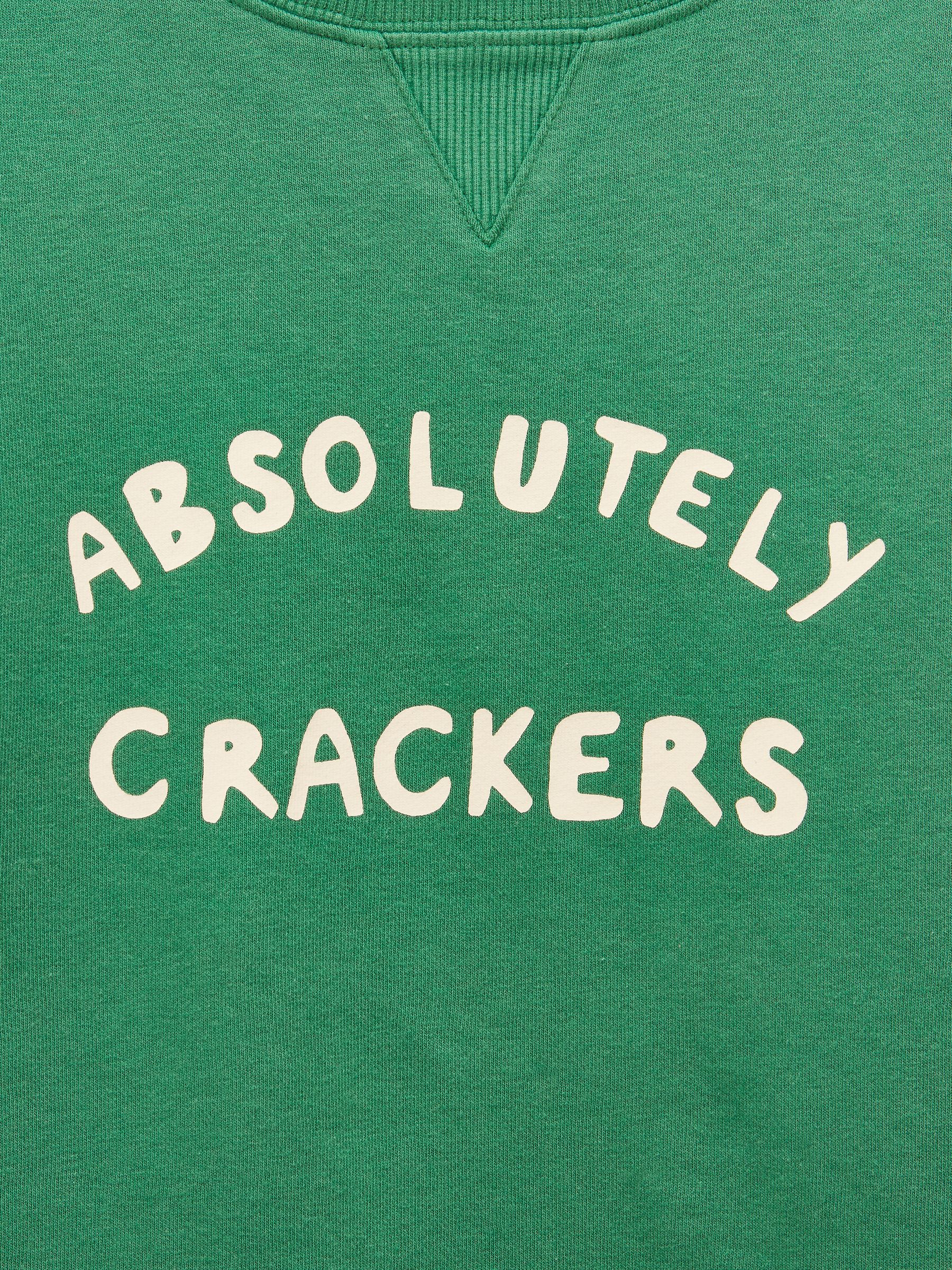 Kids' Sundaze Green Slogan Crew Neck Sweatshirt - Image 6 of 7