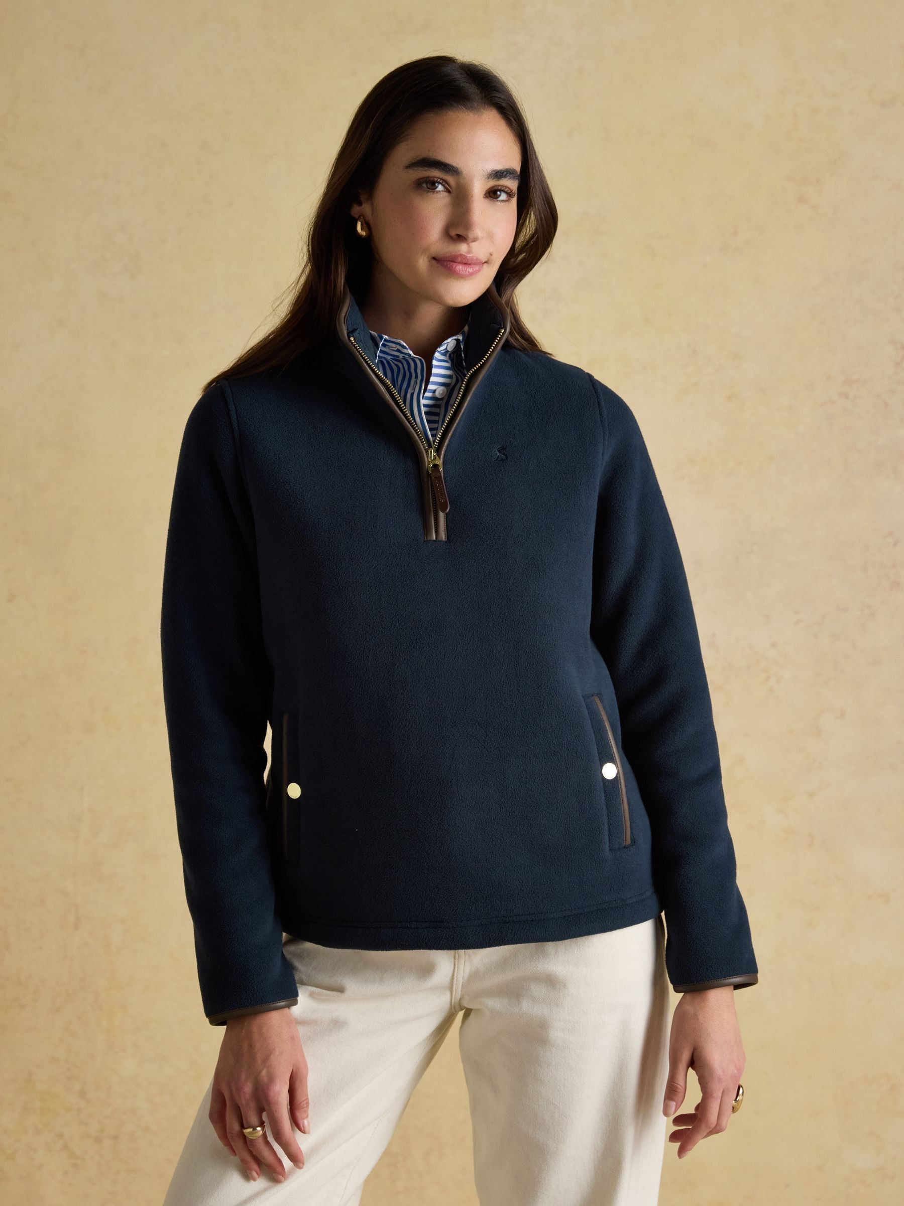 Heritage Navy Quarter Zip Fleece Joules - Main Image