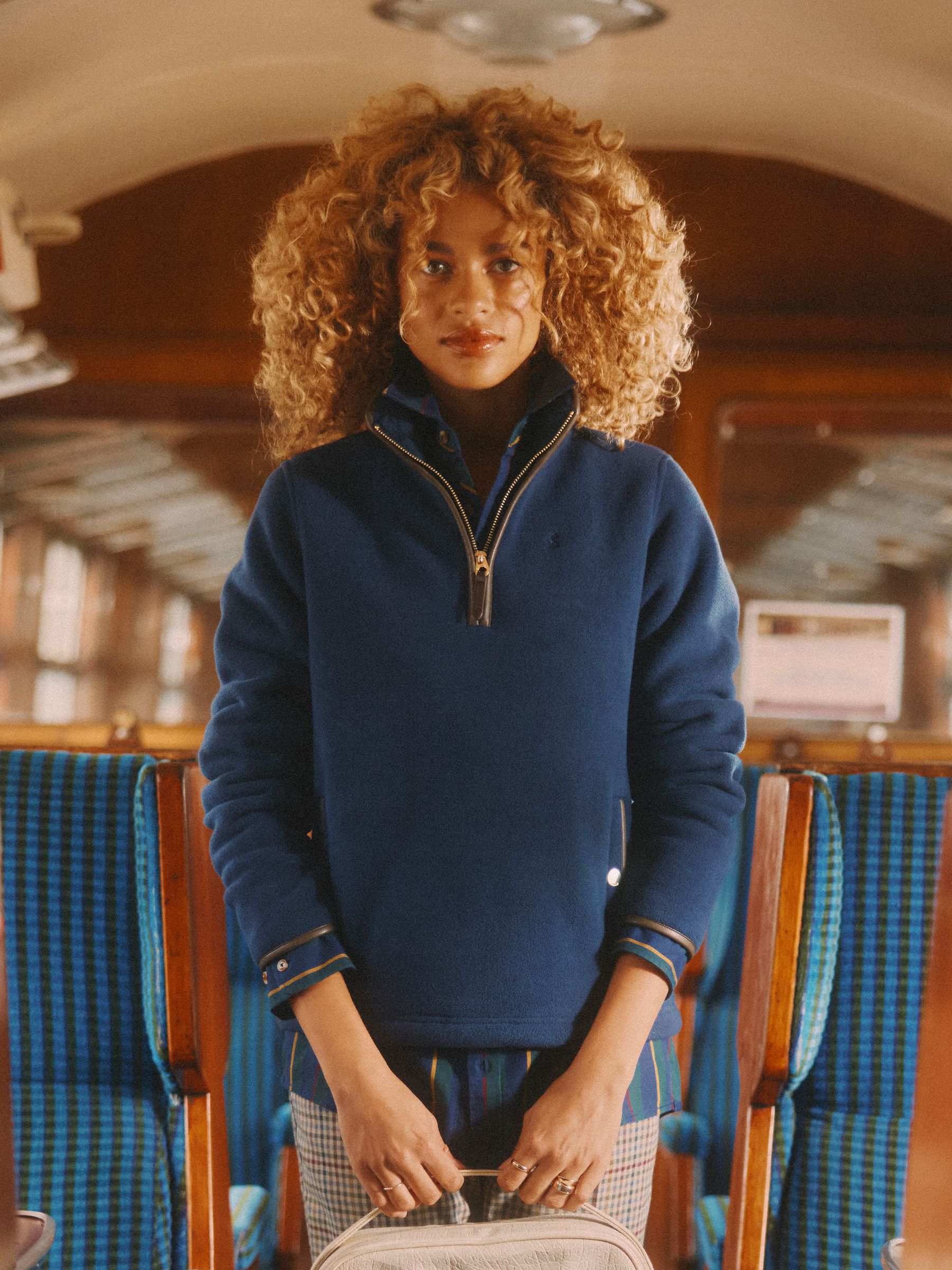Heritage Navy Quarter Zip Fleece - Image 1 of 10