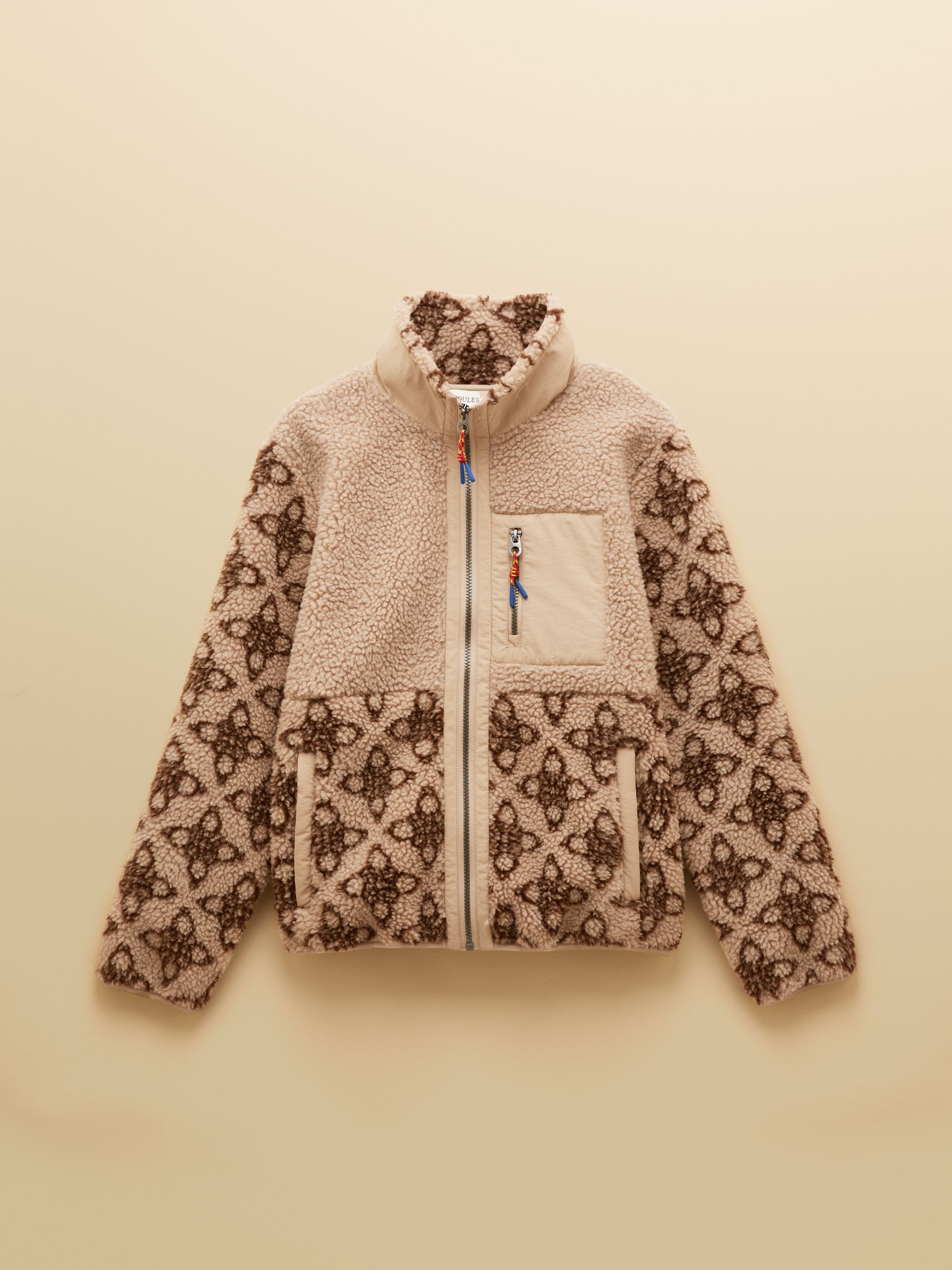 Lottie Neutral Icon Print Borg Fleece with Zip Fastening - Image 12 of 12