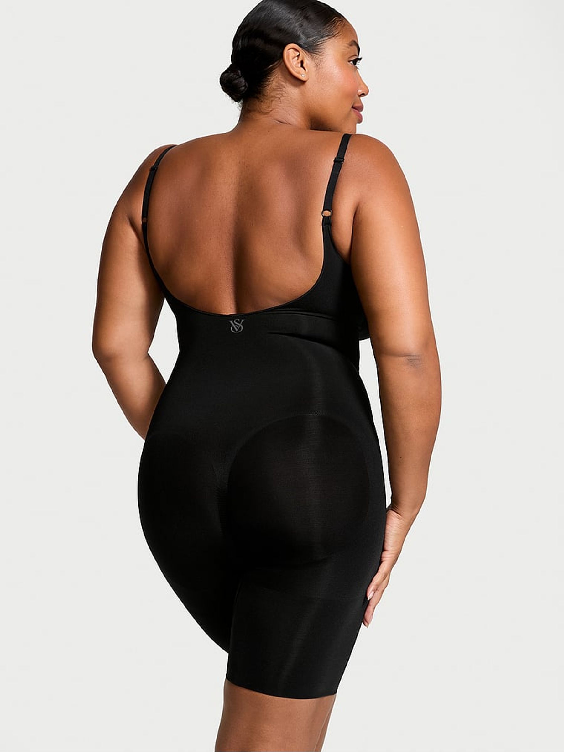 Black Seamless Shaping™ Mid Thigh Bodysuit - Image 2 of 5