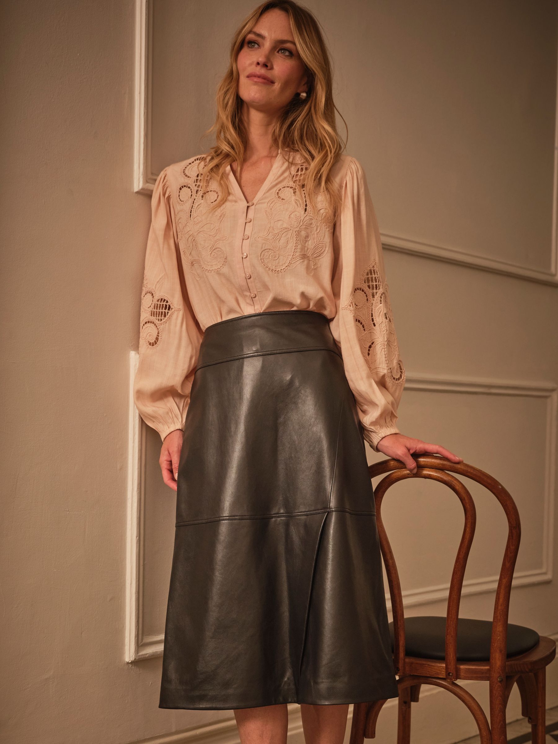 Eliza Blush Pink Embroidered Blouse - Image 1 of 5