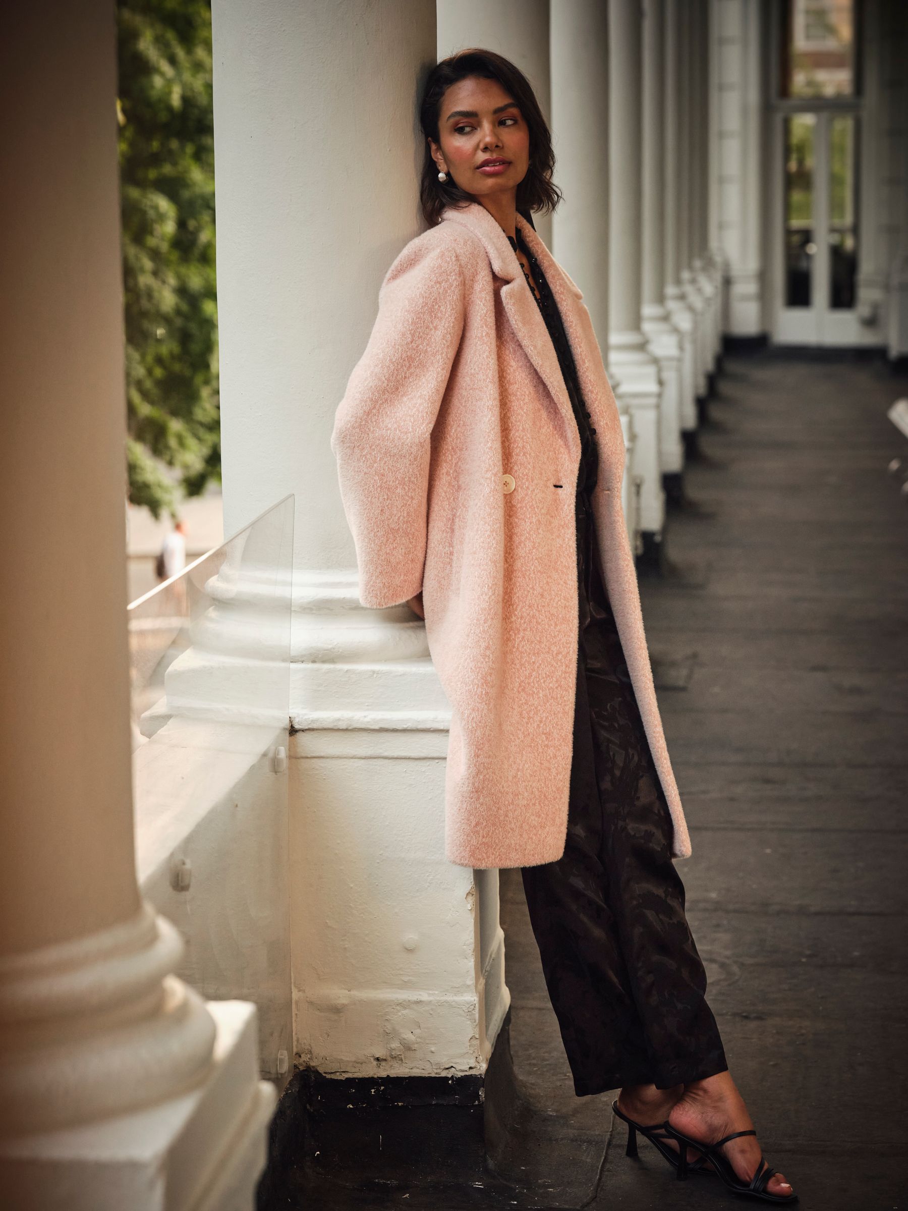 Aubrey Blush Pink Structured Coat - Image 3 of 5