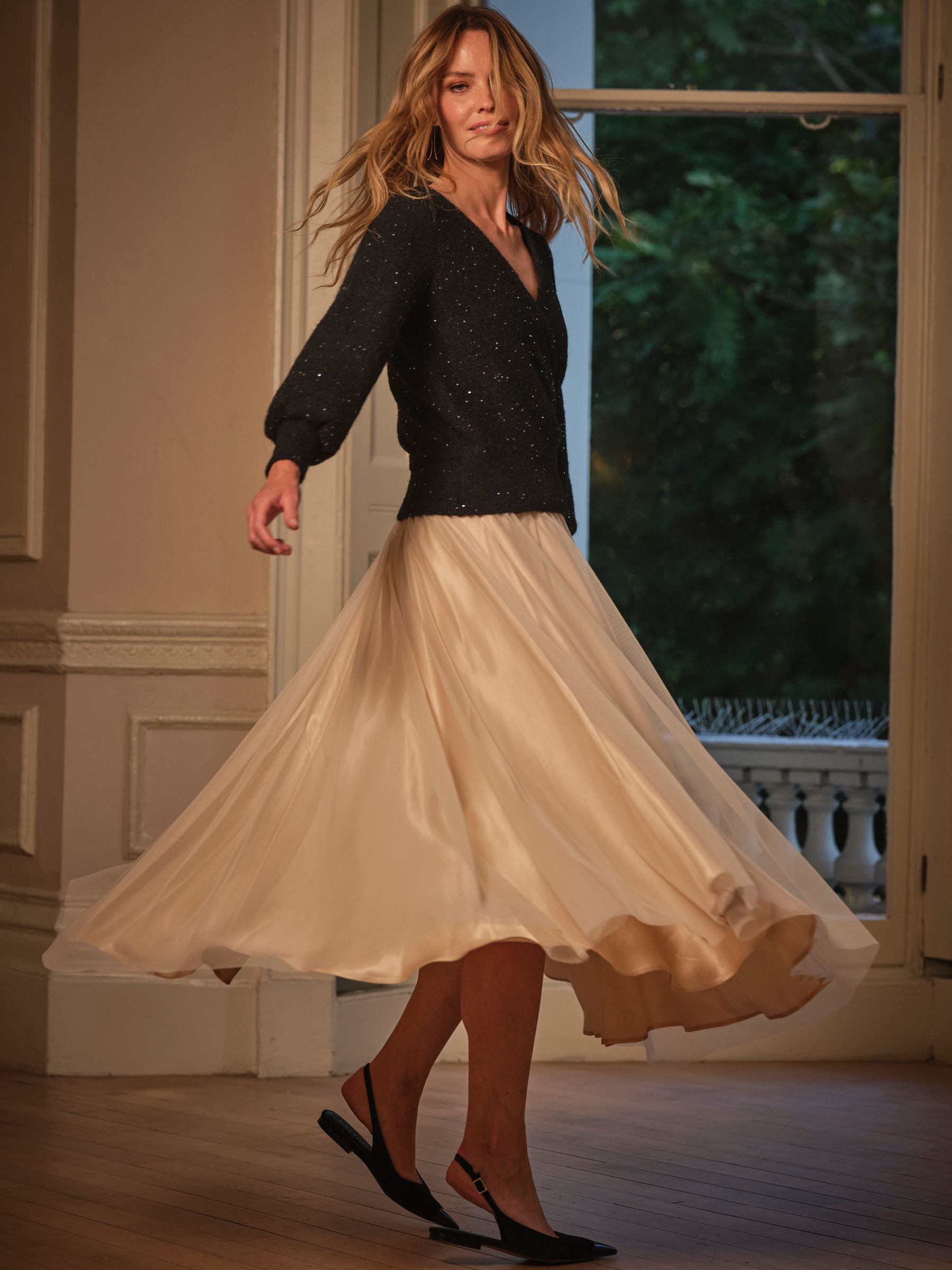Violet Gold Prom Tulle Skirt - Image 3 of 5