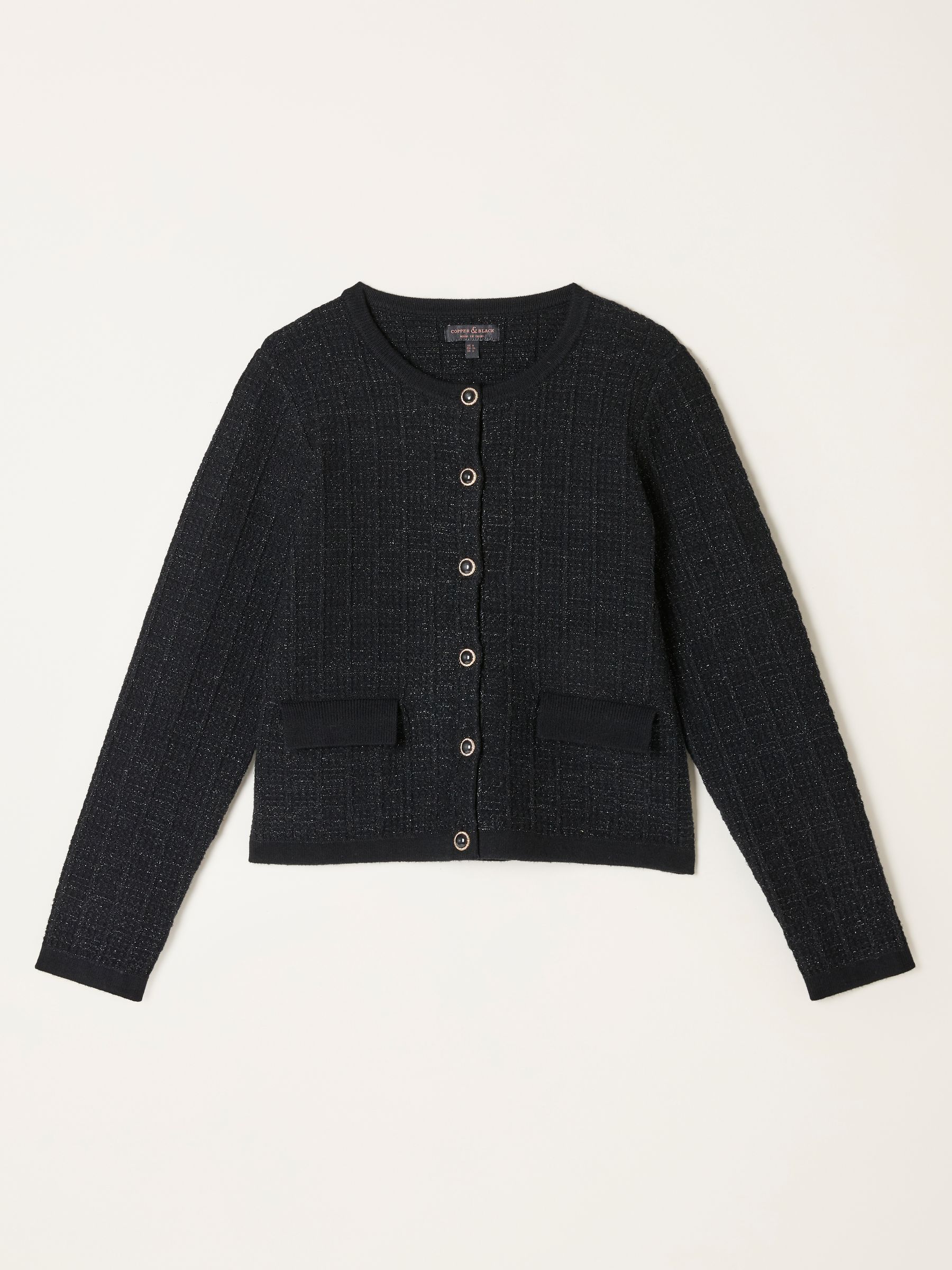 Piper Black Boucle Cardigan - Image 4 of 4