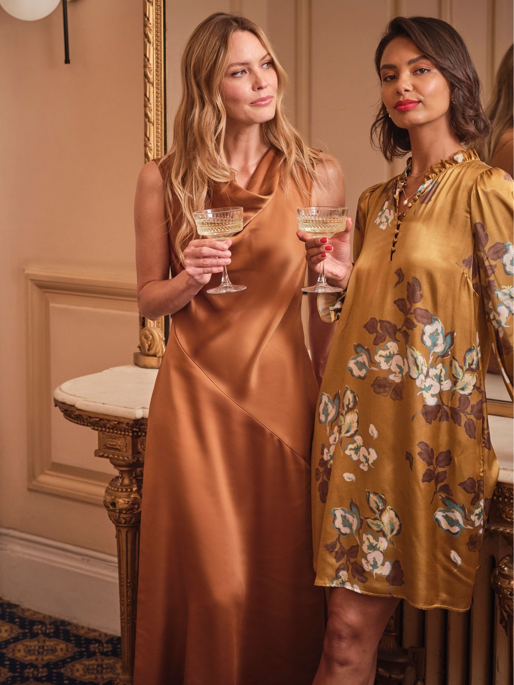 Liza Bronze Regular Cowl Neck Maxi Dress - Image 2 of 5