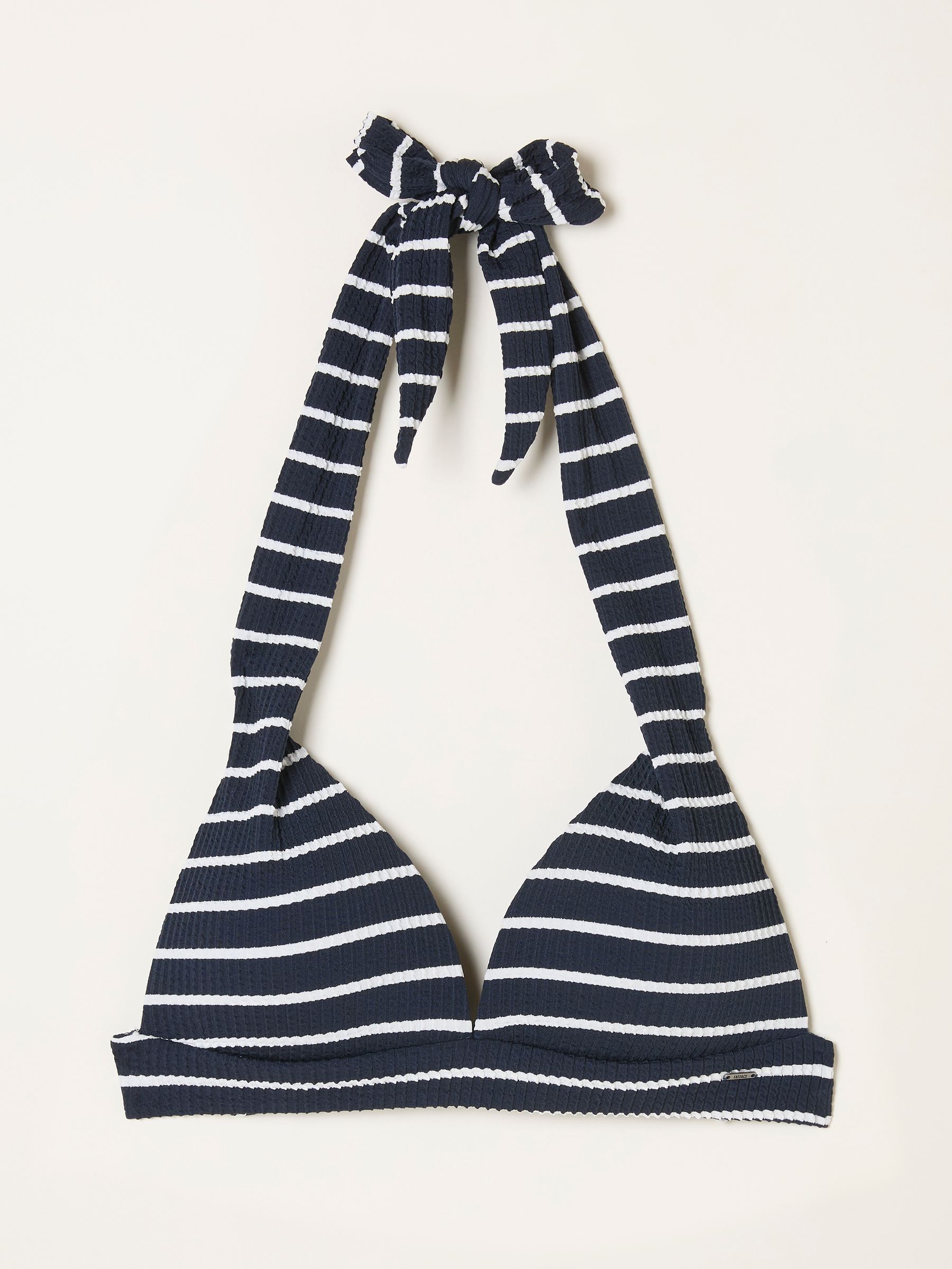 Cody Navy Textured Breton Stripe Bikini Top - Image 5 of 5