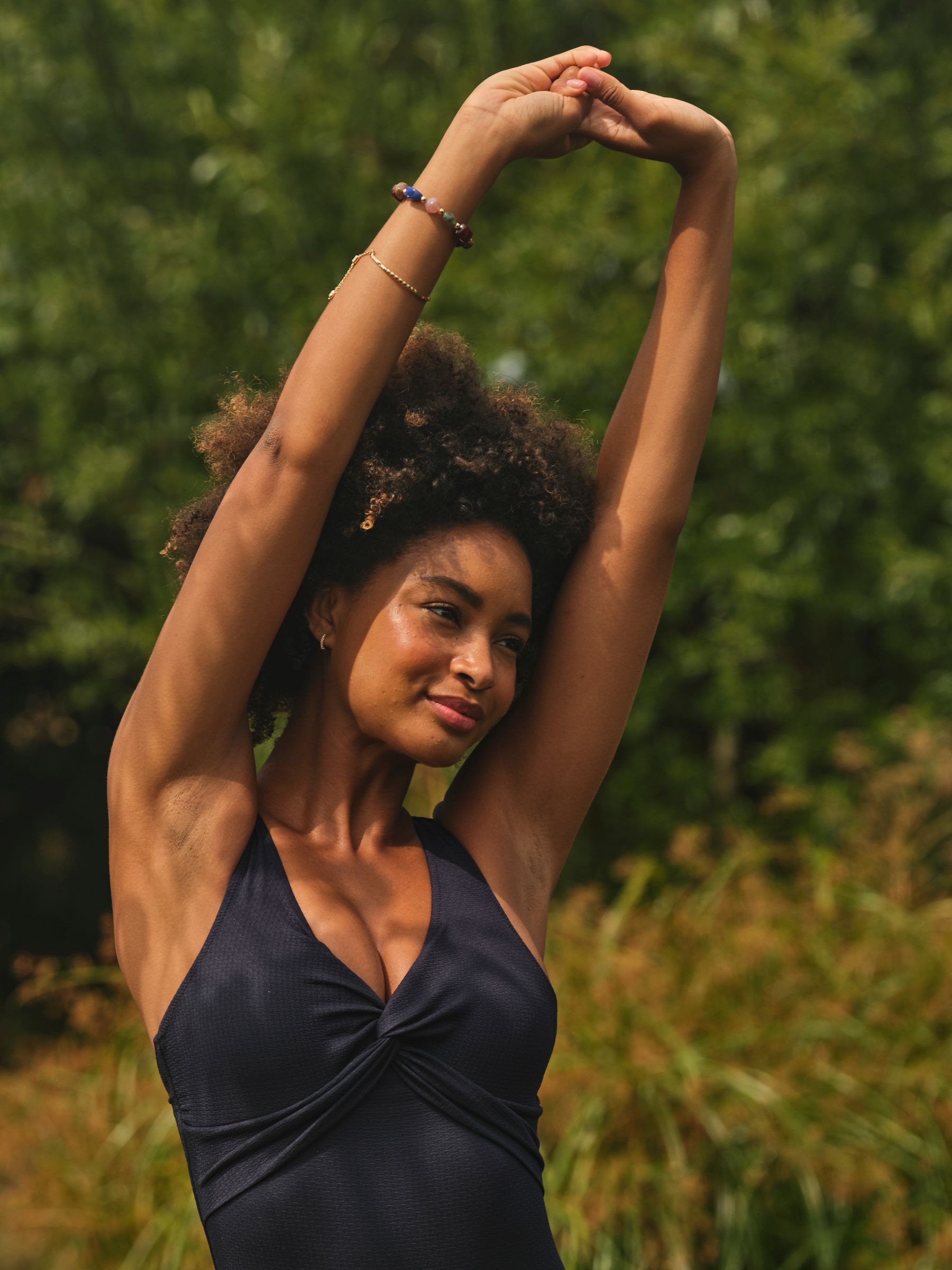 Sennen Navy Twist Textured Swimsuit - Image 4 of 6